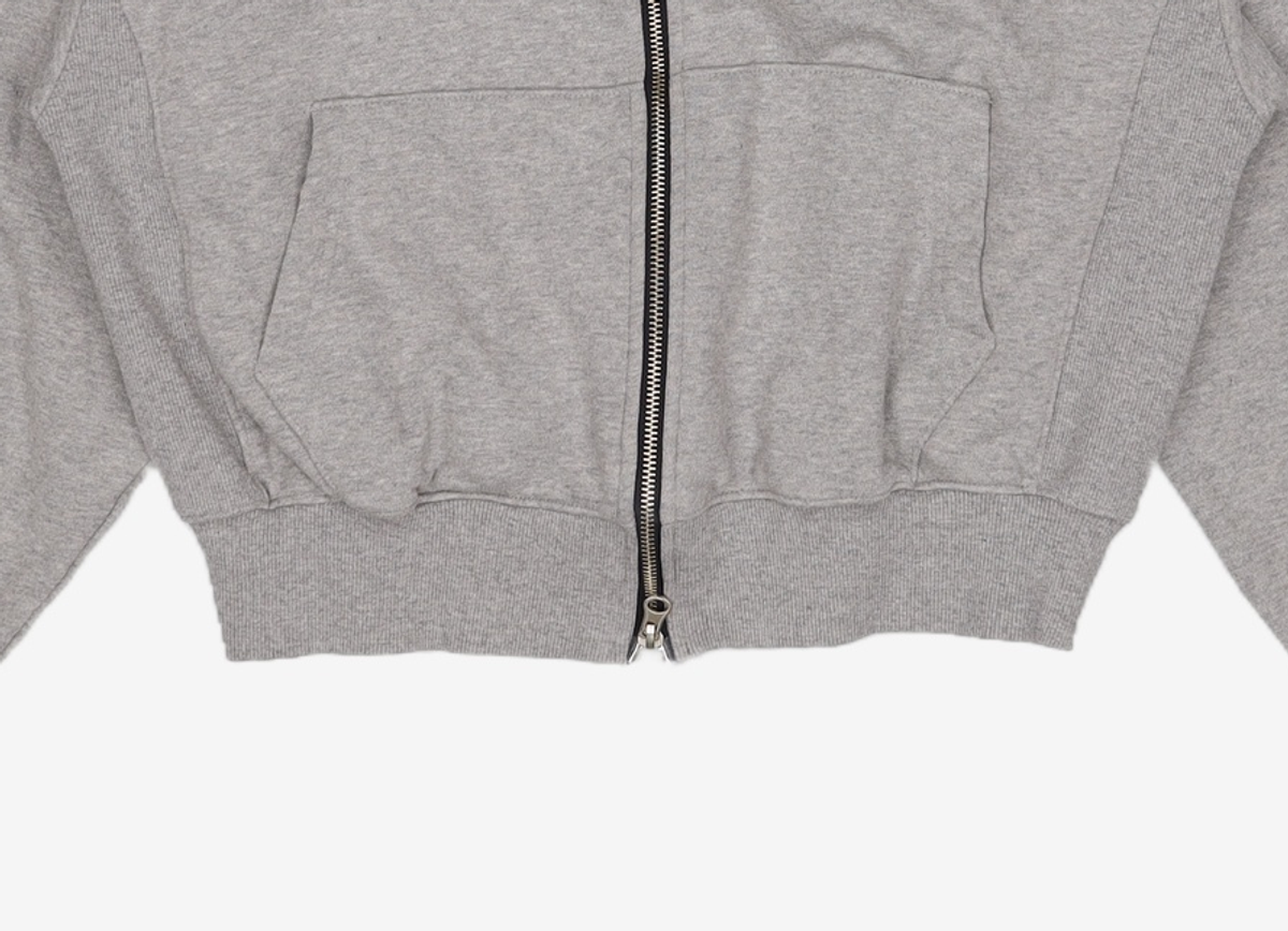 논로컬(NONLOCAL) Rose Wappen Collar zip-up - Grey FREE