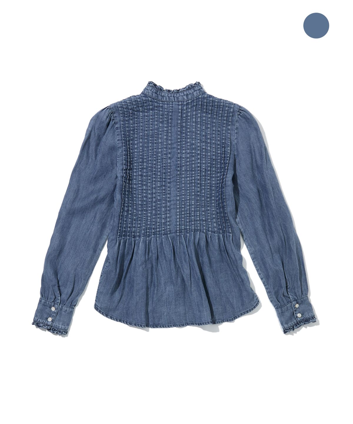 펜필드(PENFIELD) [PF]인디고 핀턱 블라우스_우먼_FS3WR20F