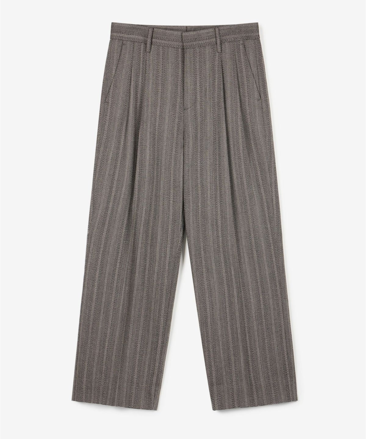 티엔지티(TNGT) Wool Herringbone Wide Pants (Grey) TNPA6F102G2