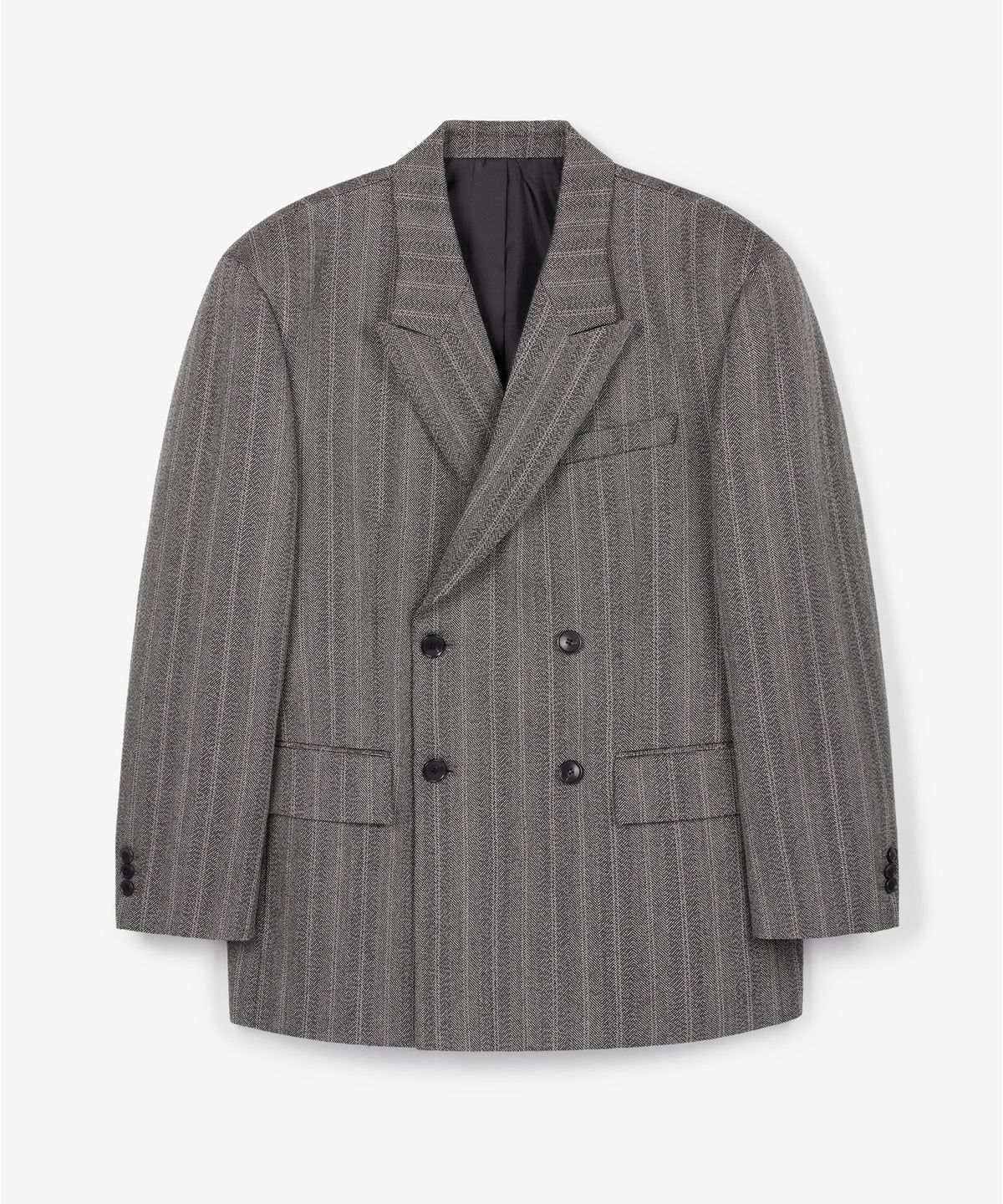 티엔지티(TNGT) Herringbone Structure Wool Double Jacket (Grey) TNJA6F103G2
