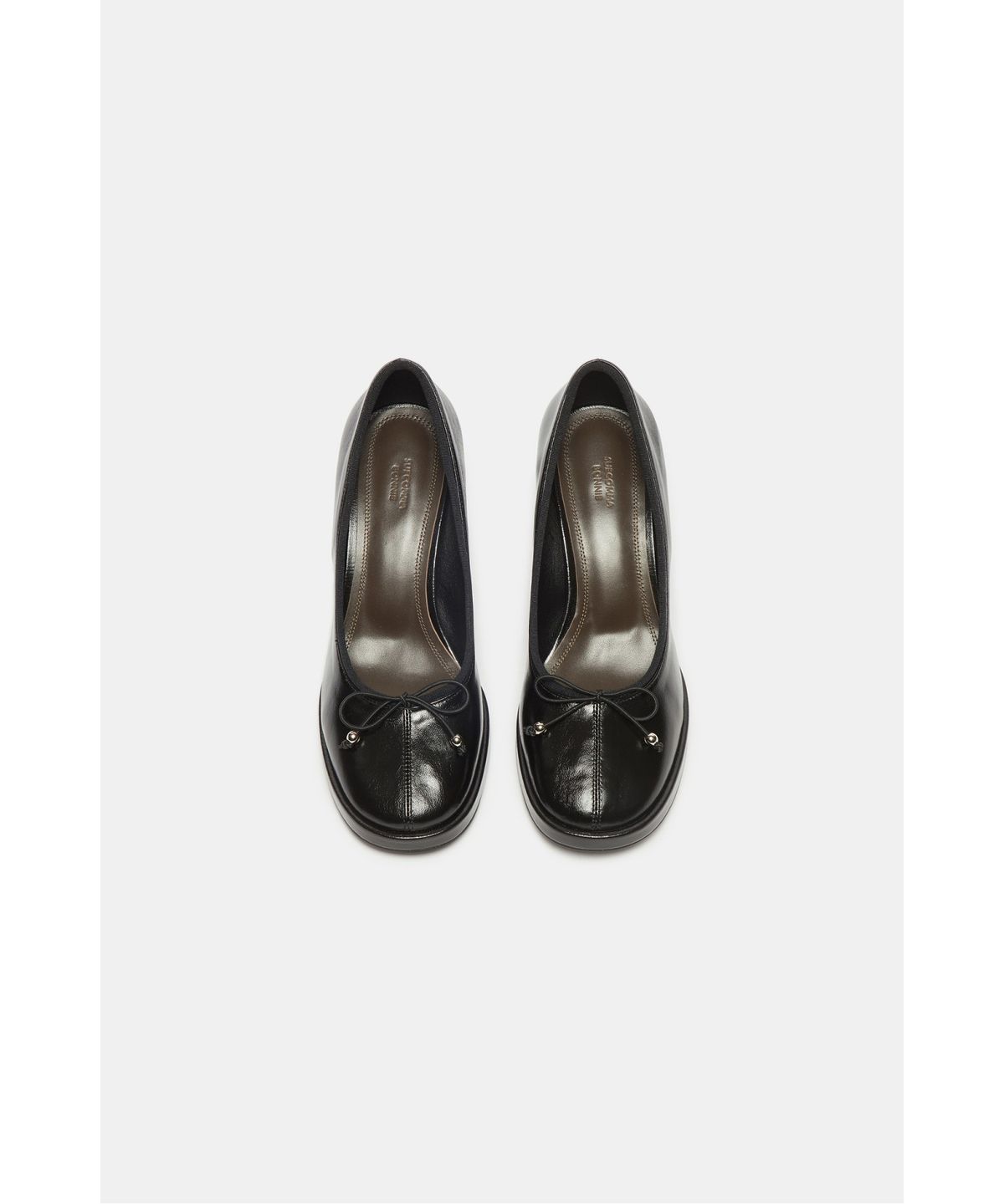 슈콤마보니(SUECOMMA BONNIE) Ribbon platform pumps(black)_DG1BA26507BLK