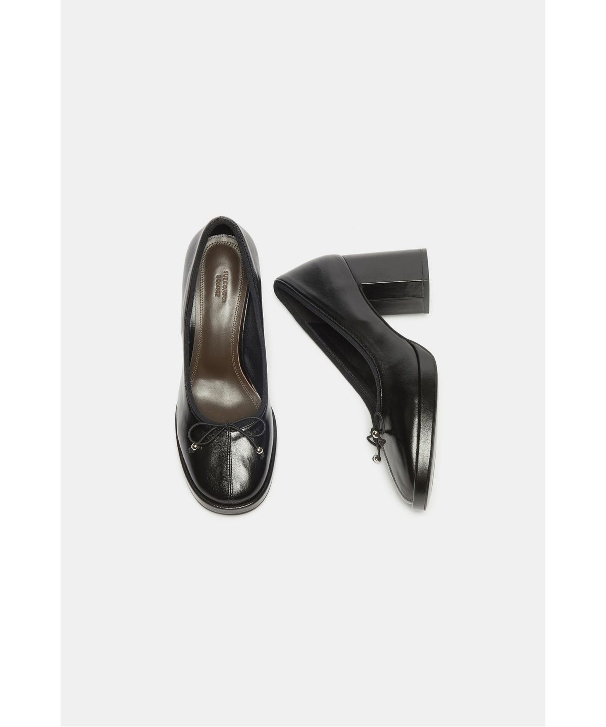 슈콤마보니(SUECOMMA BONNIE) Ribbon platform pumps(black)_DG1BA26507BLK
