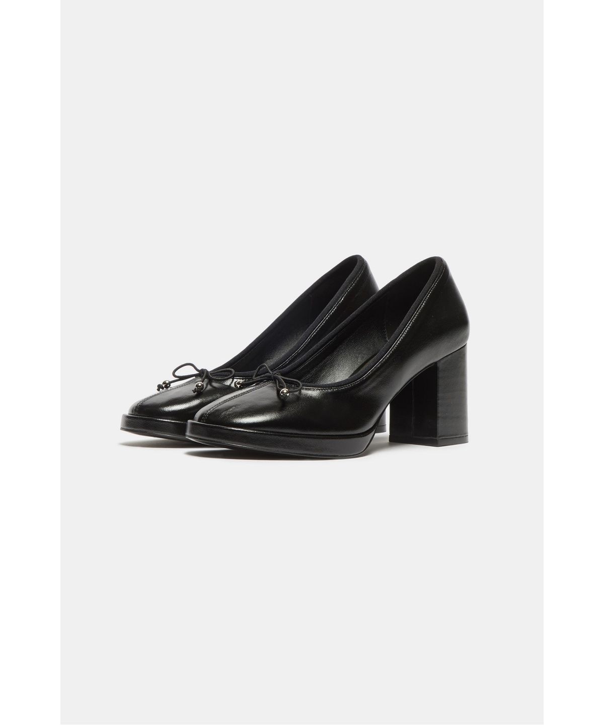 슈콤마보니(SUECOMMA BONNIE) Ribbon platform pumps(black)_DG1BA26507BLK