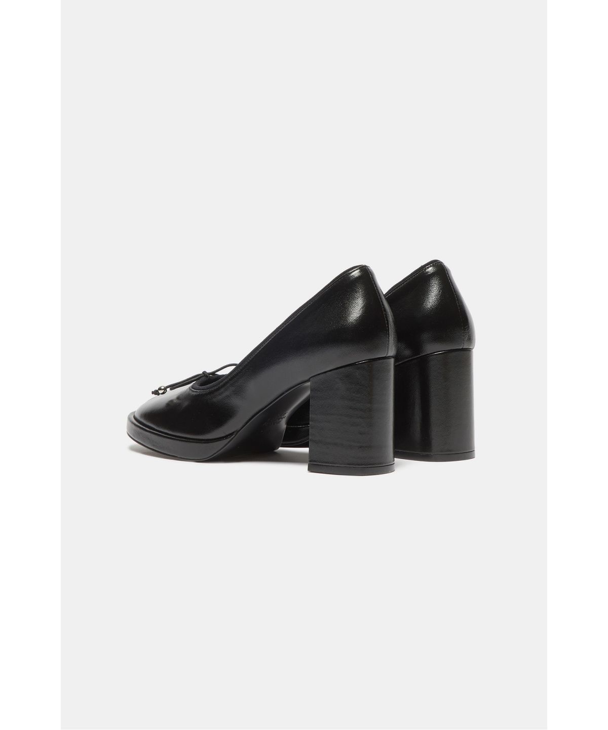 슈콤마보니(SUECOMMA BONNIE) Ribbon platform pumps(black)_DG1BA26507BLK