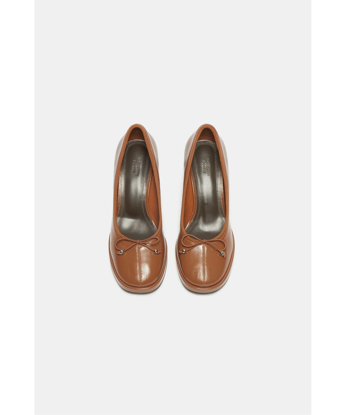 슈콤마보니(SUECOMMA BONNIE) Ribbon platform pumps(brown)_DG1BA26507BRN