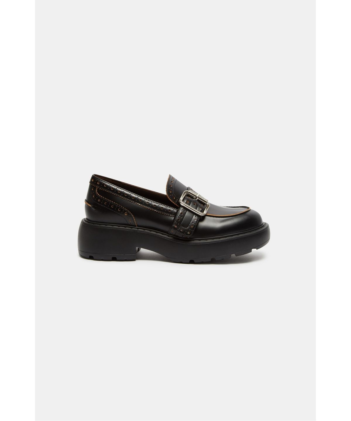 슈콤마보니(SUECOMMA BONNIE) Buckle platform loafer(black)_DG1DA26519BLK
