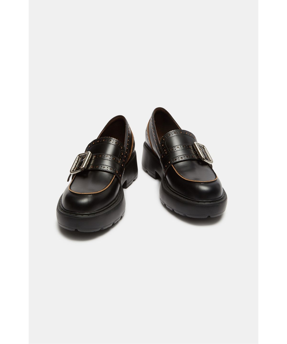 슈콤마보니(SUECOMMA BONNIE) Buckle platform loafer(black)_DG1DA26519BLK