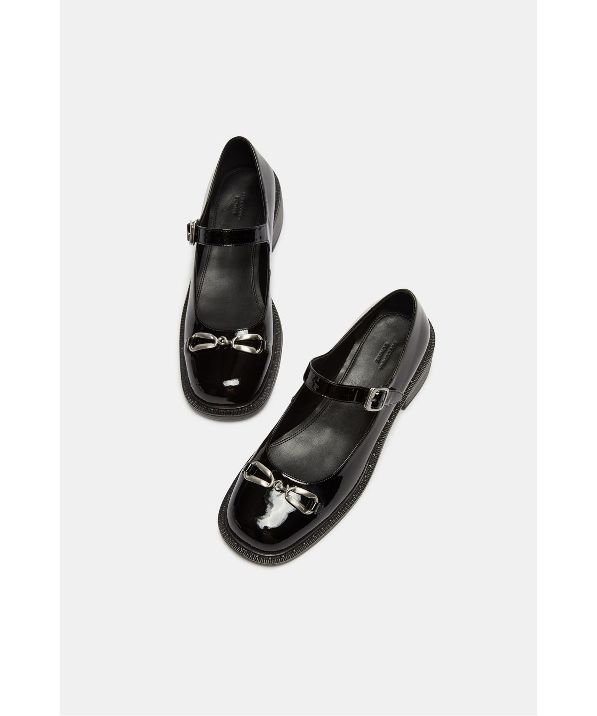 슈콤마보니(SUECOMMA BONNIE) Ribbon horsebit flats(black)_DG1DA26522BLK