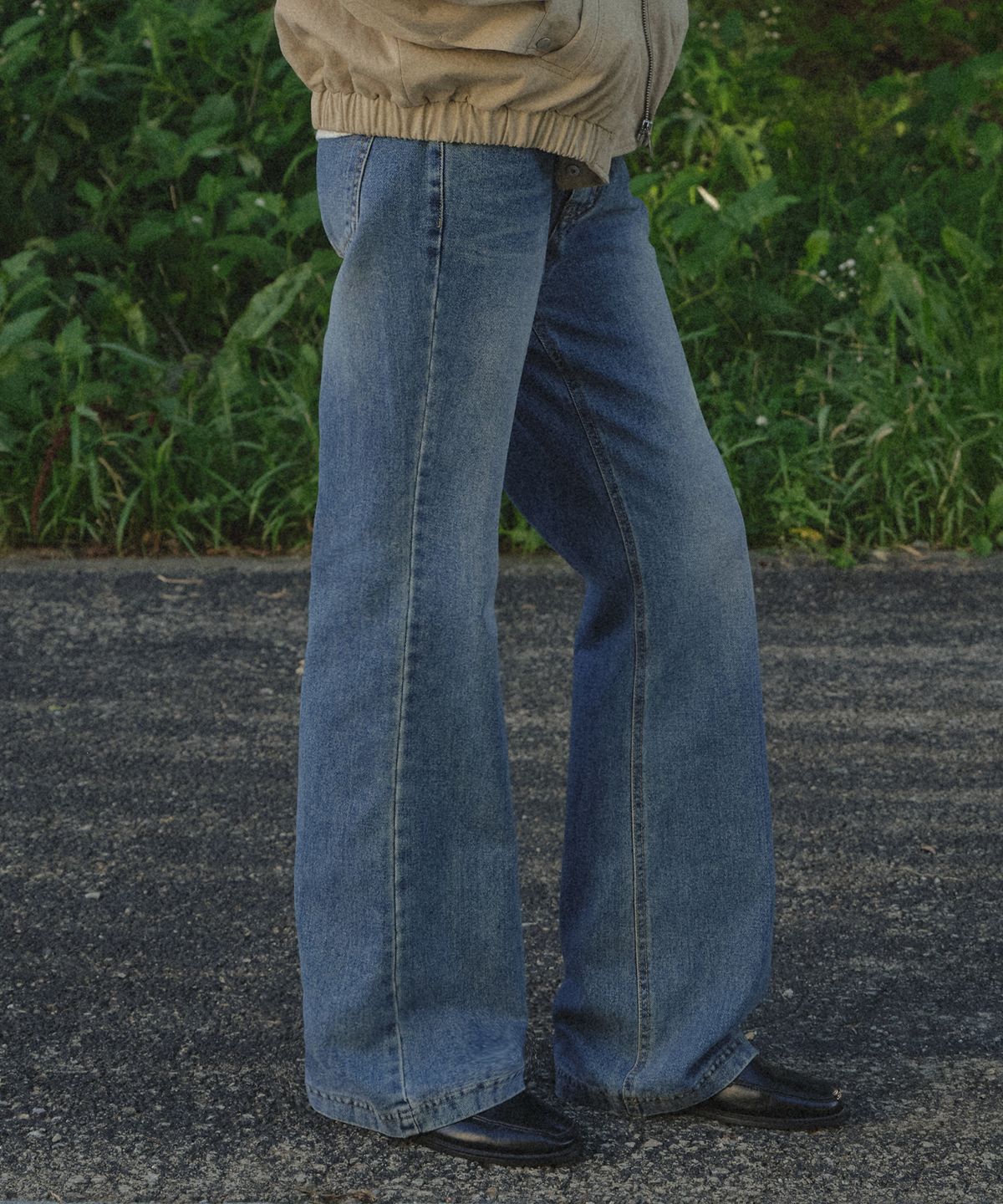 틸아이다이(TILL I DIE) Natural washed bootcut denim pants [TIFA05DP02]_Deep blue