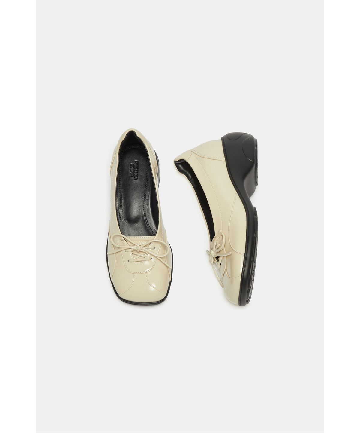 슈콤마보니(SUECOMMA BONNIE) Wedge ribbon flats(beige)_DG4DA26522BEE