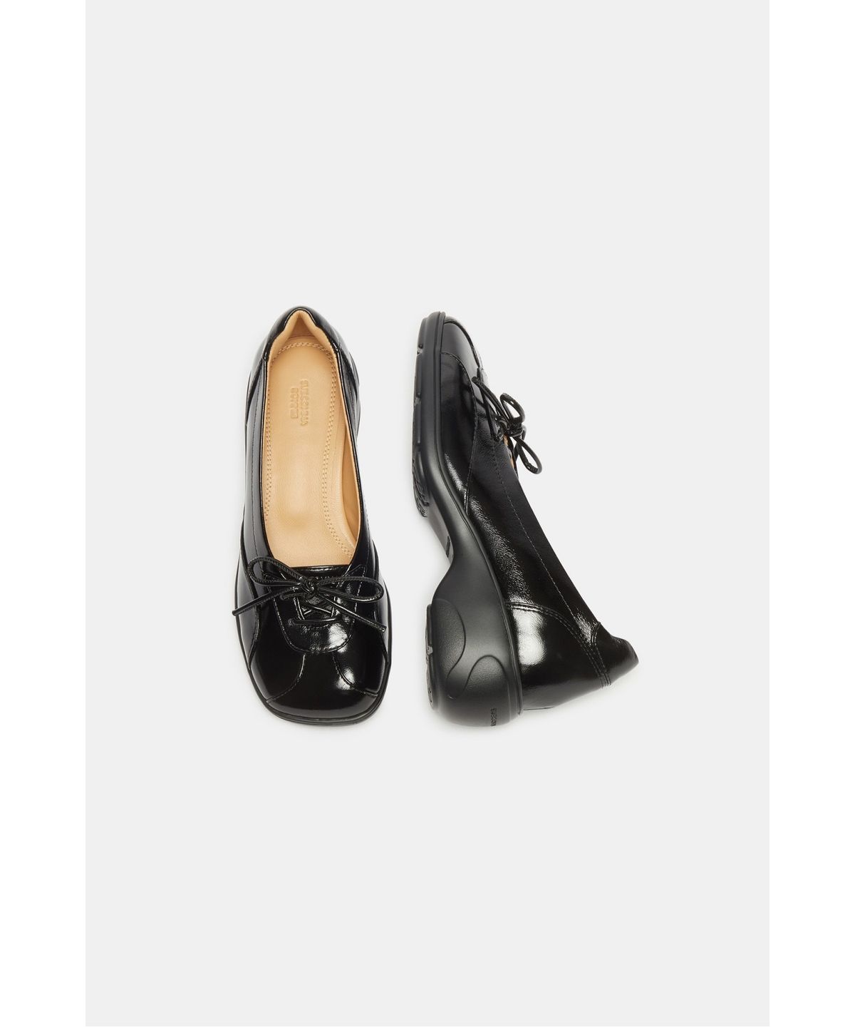 슈콤마보니(SUECOMMA BONNIE) Wedge ribbon flats(black)_DG4DA26522BLK