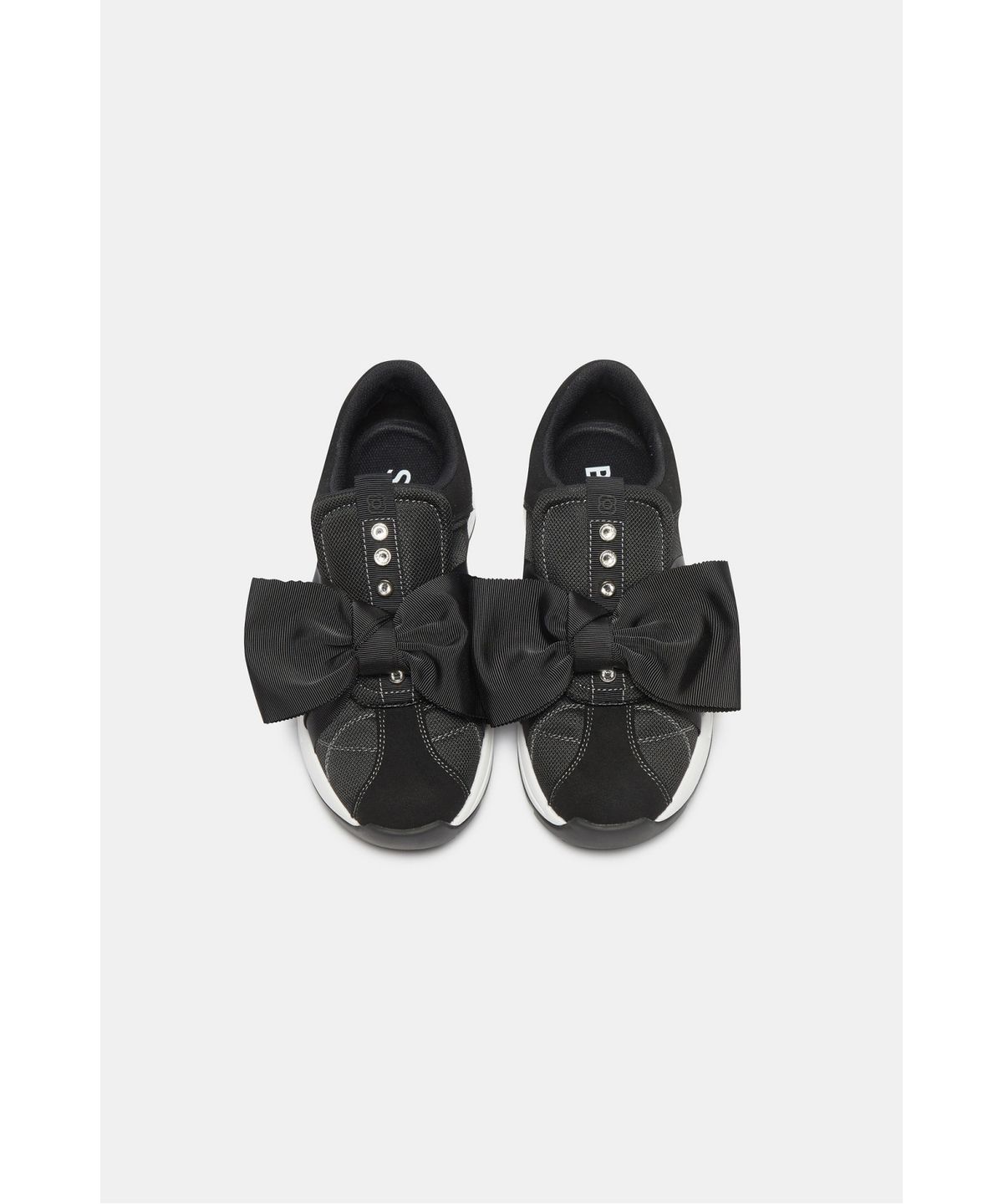 슈콤마보니(SUECOMMA BONNIE) Volume ribbon slip-on sneakers(black)_DG4DA26512BLK