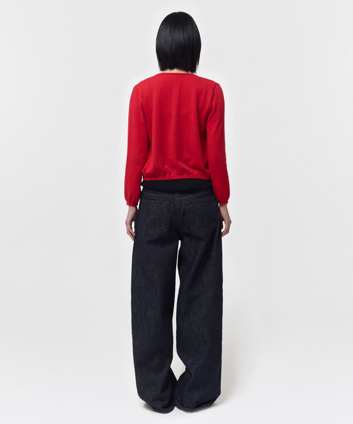 지비에이치 어패럴(GBH APPAREL) CASHMERE PETITE CARDIGAN / RED