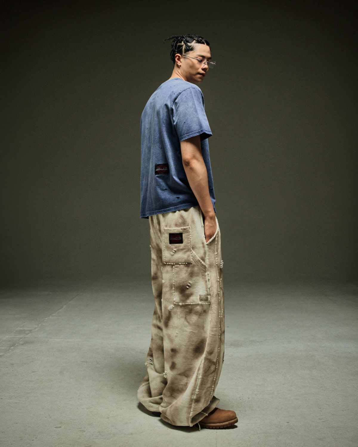 뭉(MWOONG) Destroyed P mud brown B