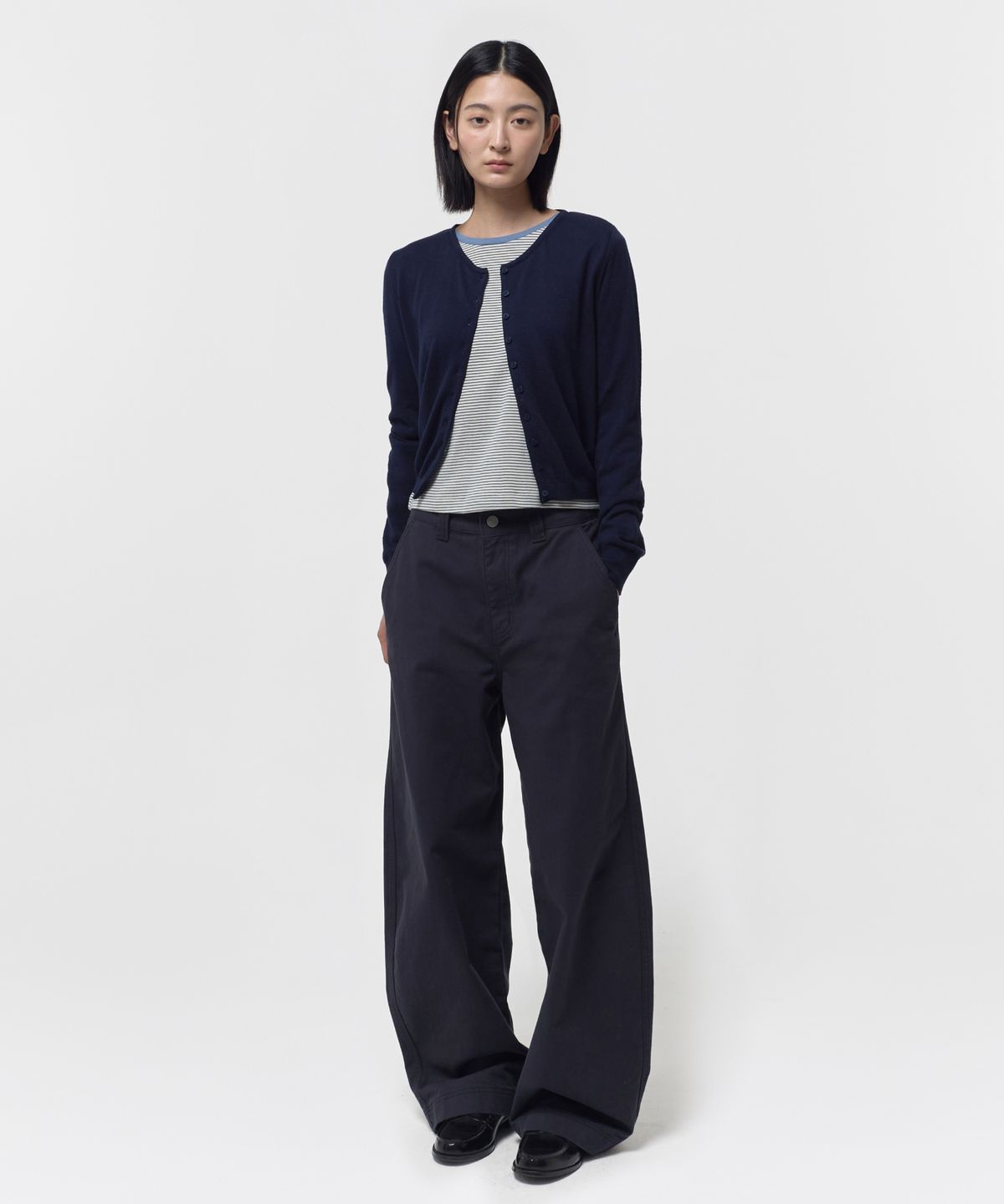 지비에이치 어패럴(GBH APPAREL) CASHMERE ANG CARDIGAN / NAVY
