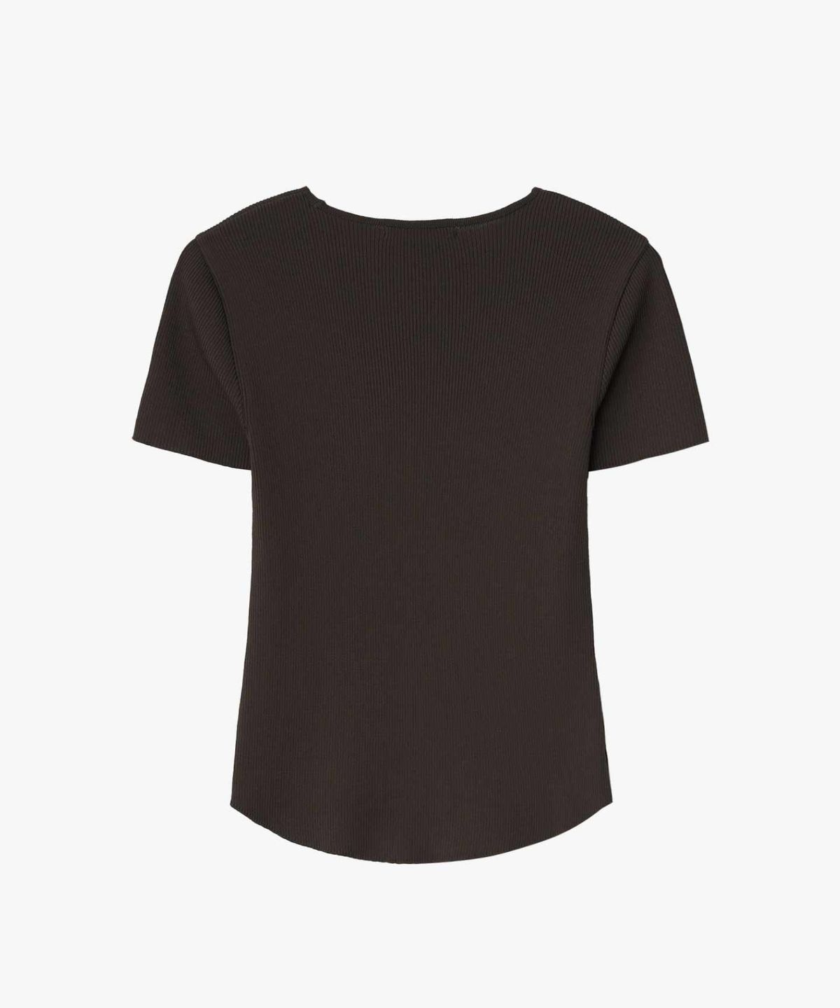 지비에이치 어패럴(GBH APPAREL) RIBBED HALF SLEEVE KNIT / BROWN