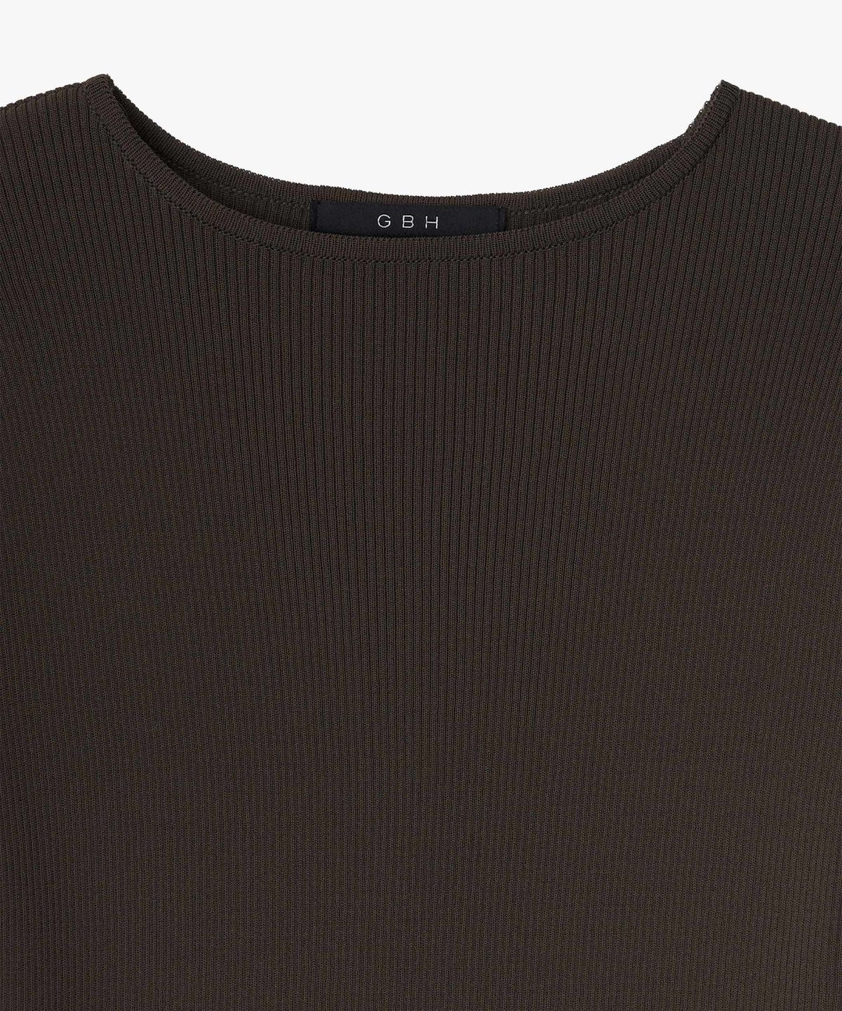 지비에이치 어패럴(GBH APPAREL) RIBBED HALF SLEEVE KNIT / BROWN