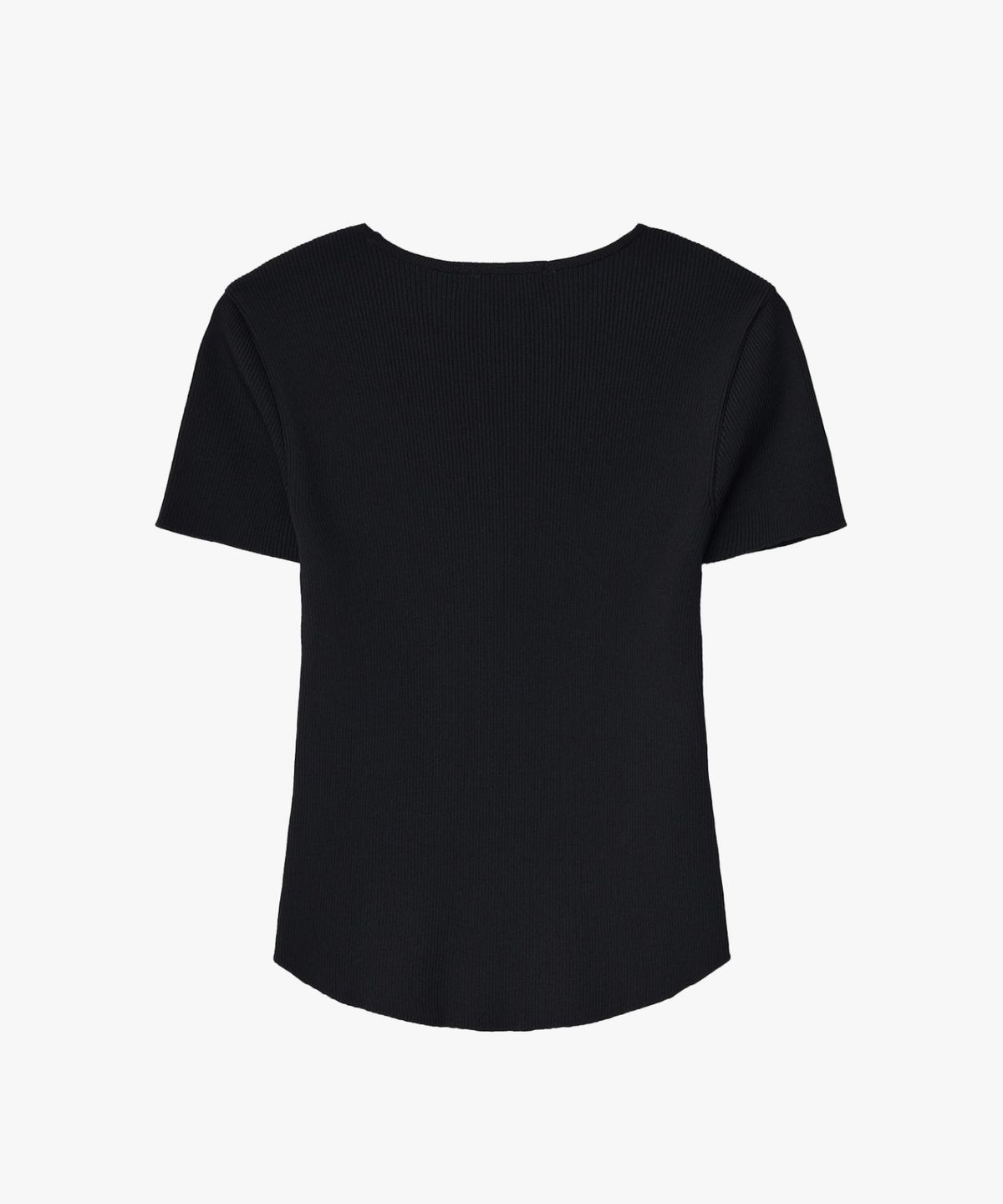 지비에이치 어패럴(GBH APPAREL) RIBBED HALF SLEEVE KNIT / BLACK