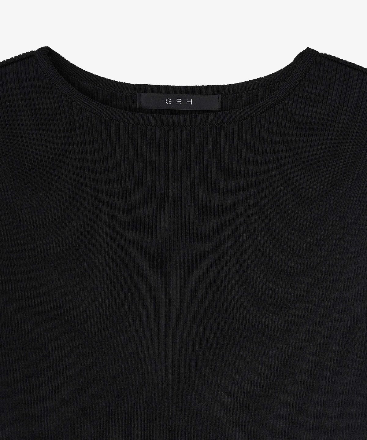 지비에이치 어패럴(GBH APPAREL) RIBBED HALF SLEEVE KNIT / BLACK
