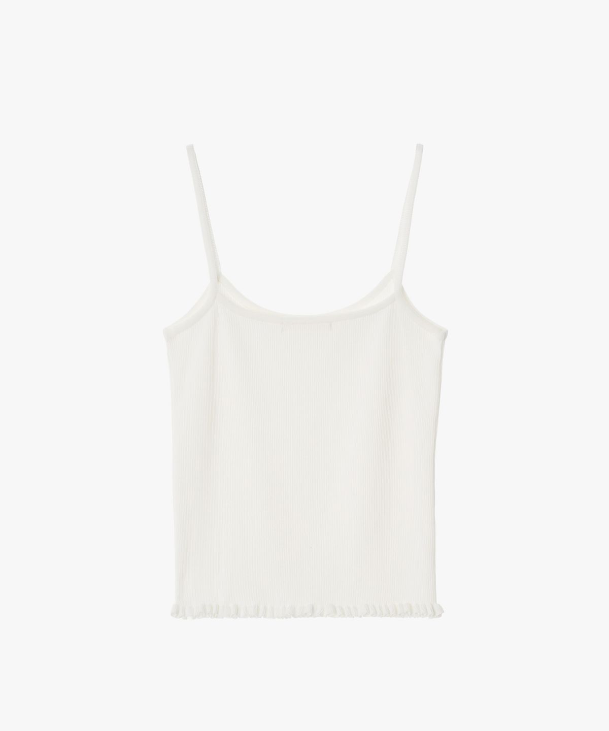 지비에이치 어패럴(GBH APPAREL) RIBBED FRILL SLEEVELESS / WHITE