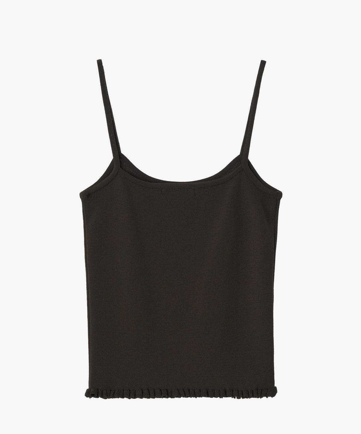 지비에이치 어패럴(GBH APPAREL) RIBBED FRILL SLEEVELESS / BROWN
