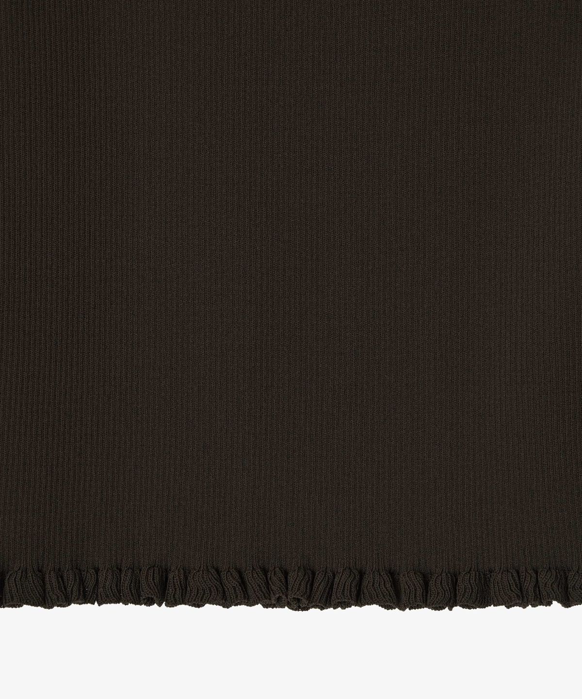 지비에이치 어패럴(GBH APPAREL) RIBBED FRILL SLEEVELESS / BROWN