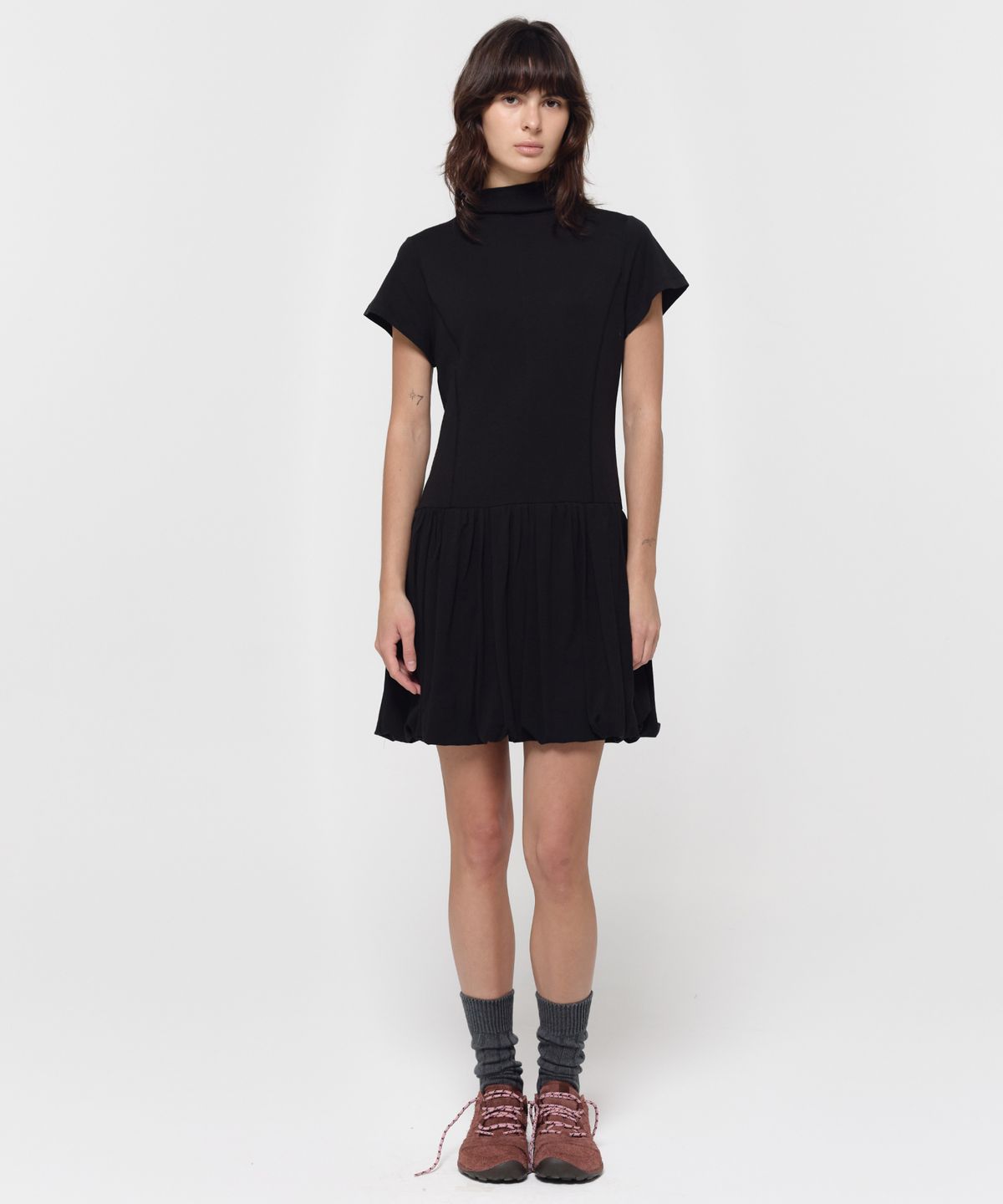 지비에이치 어패럴(GBH APPAREL) JERSEY PUMPKIN DRESS / BLACK