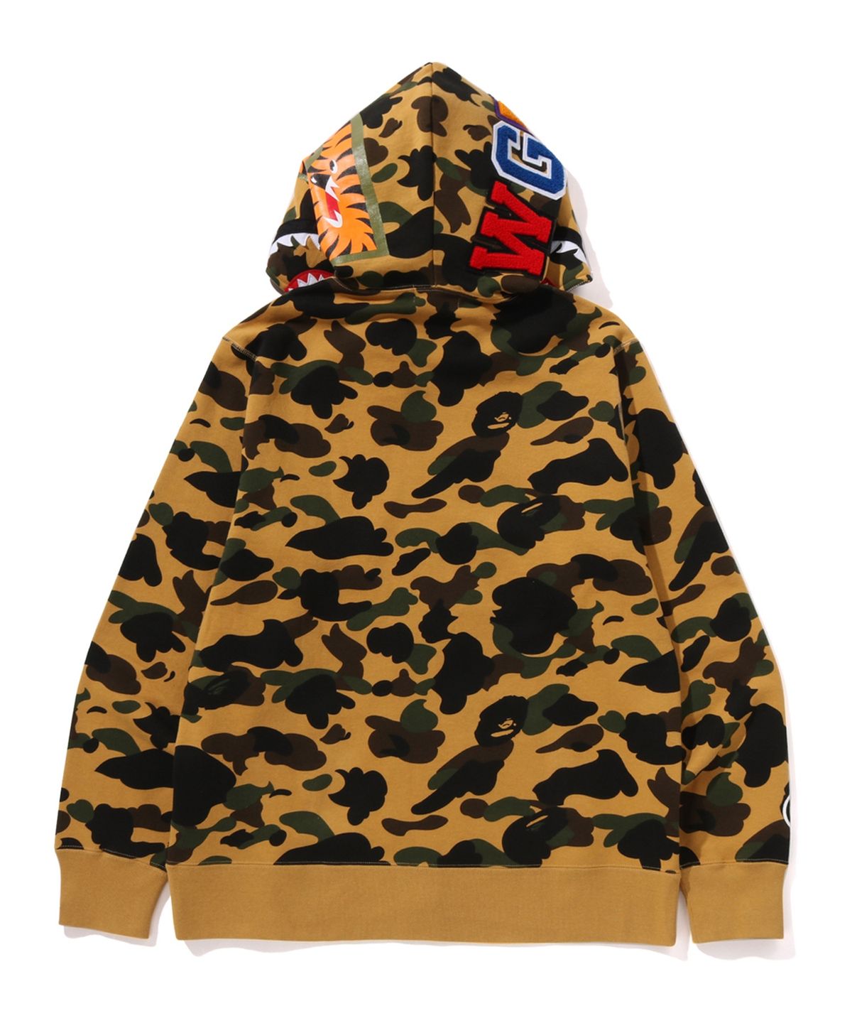 베이프(BAPE) 퍼스트 카모 샤크 풀 집 후디(M) YELLOW