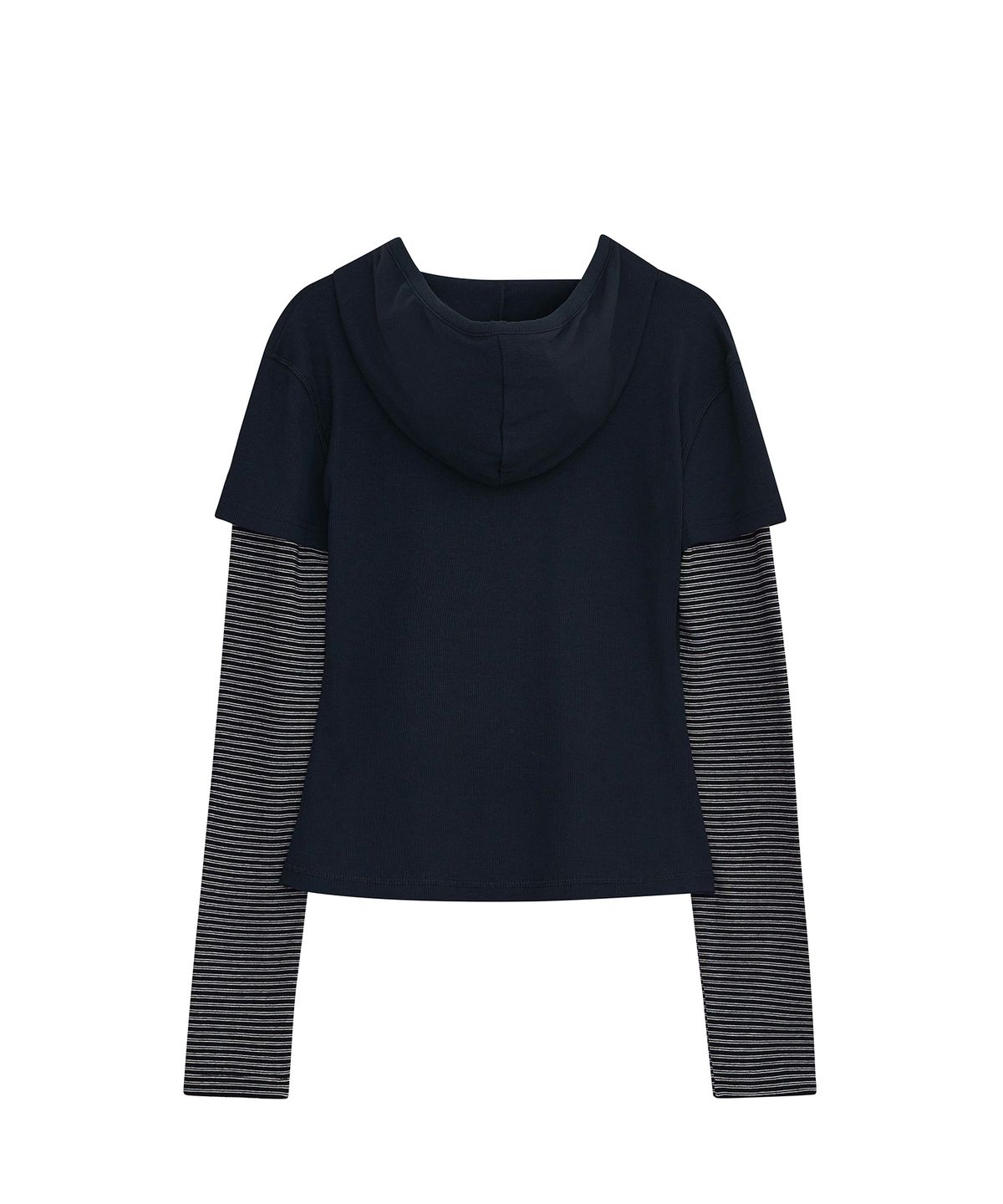 데프가먼츠(DEFGARMENTS) HENLEY NECK LAYERED HOODIE [2COLOR]