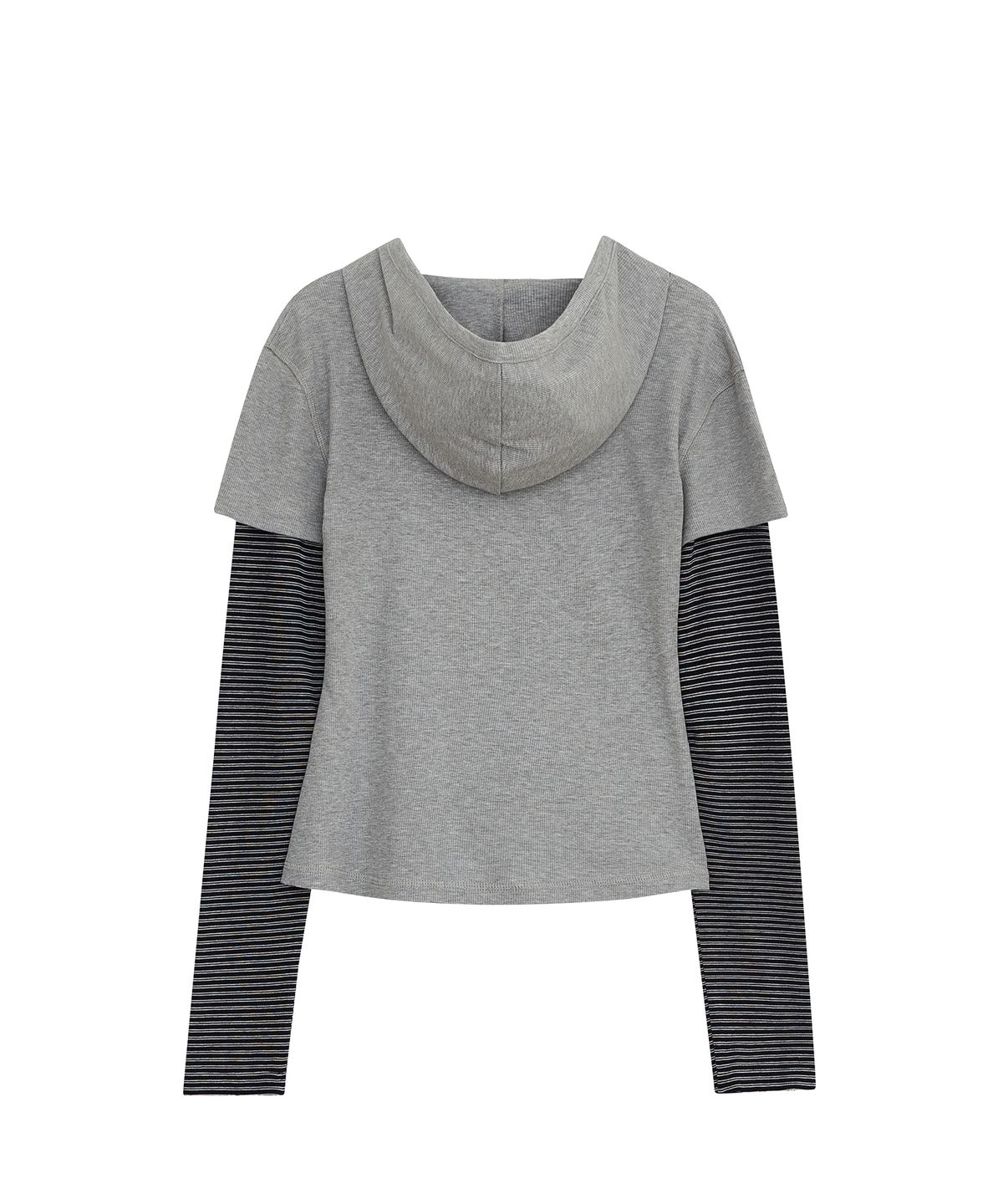 데프가먼츠(DEFGARMENTS) HENLEY NECK LAYERED HOODIE [2COLOR]