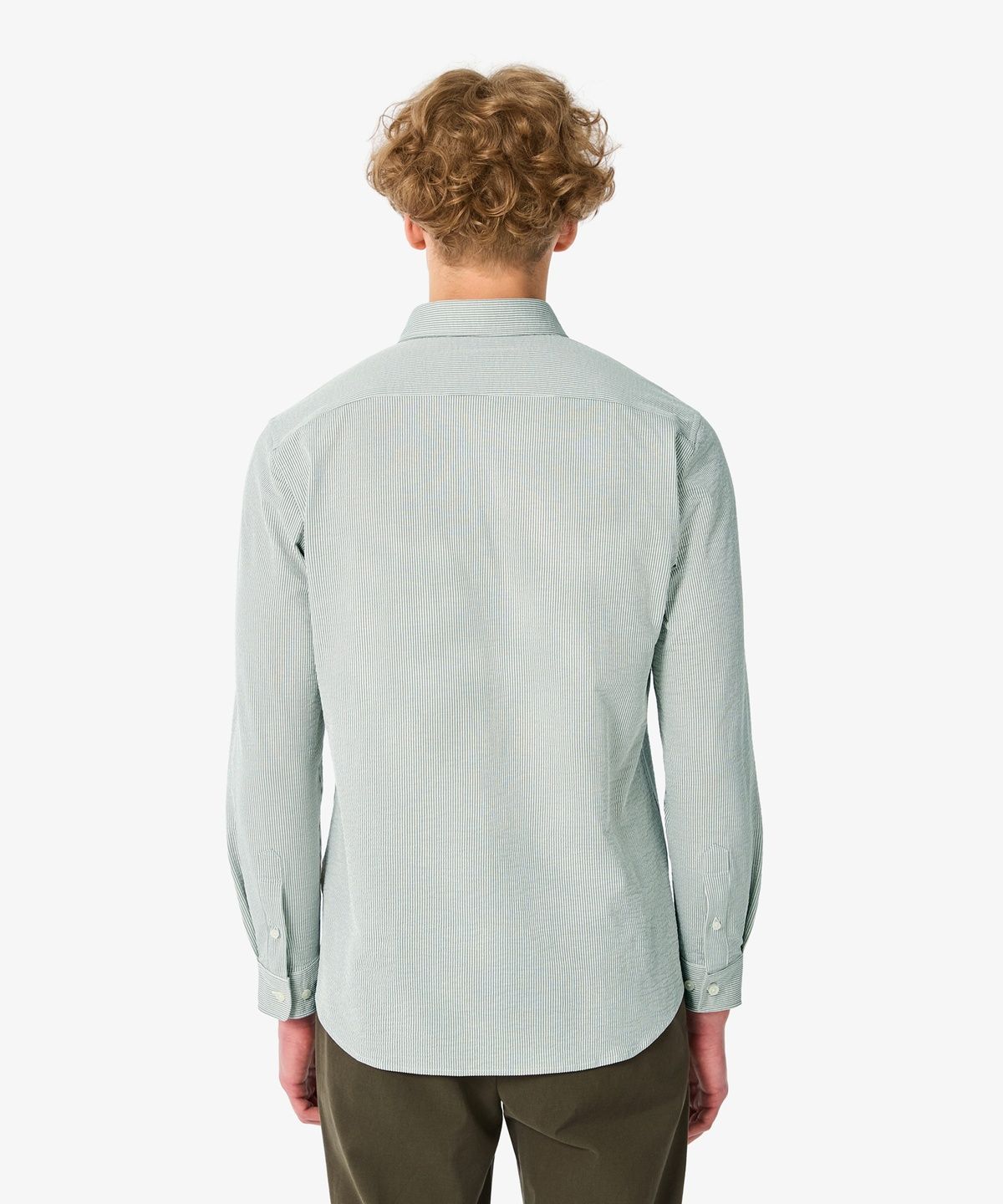 라코스테(LACOSTE) 남성 텍스처 저지 스트라이프 셔츠 CH542E-56N BMY