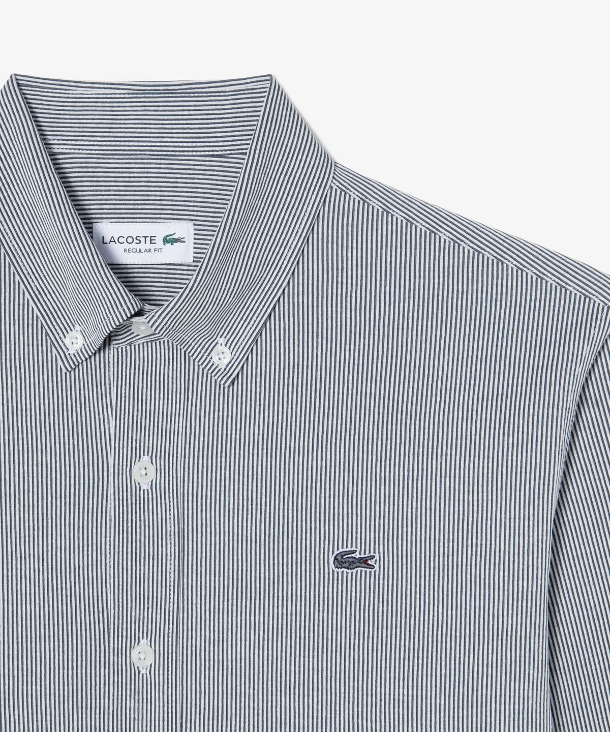 라코스테(LACOSTE) 남성 텍스처 저지 스트라이프 셔츠 CH542E-56N 7EZ