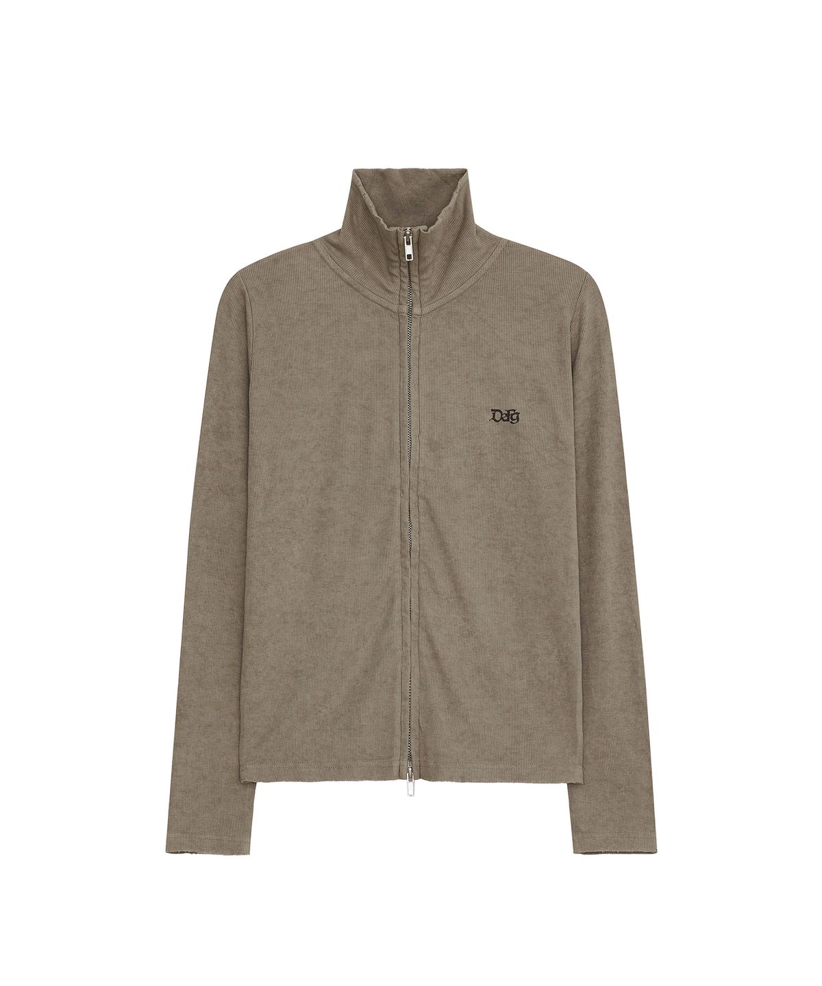 데프가먼츠(DEFGARMENTS) RIB KNIT TURTLE NECK ZIP-UP [2COLOR]
