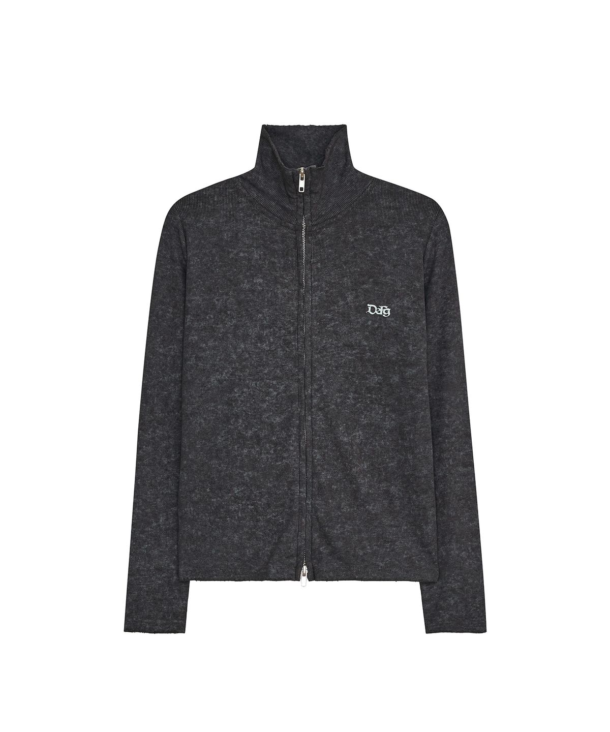 데프가먼츠(DEFGARMENTS) RIB KNIT TURTLE NECK ZIP-UP [2COLOR]