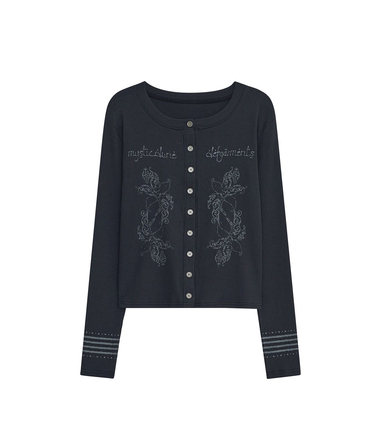 데프가먼츠(DEFGARMENTS) ETHNIC RIB KNIT CARDIGAN [2COLOR]