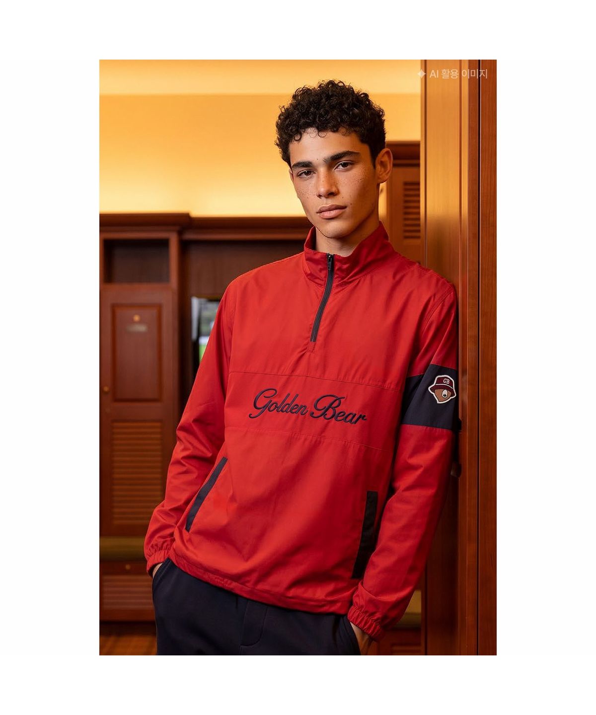 골든베어(GOLDEN BEAR) (남성) Woven Lined Half-Zip Pullover G4TAW26007REX