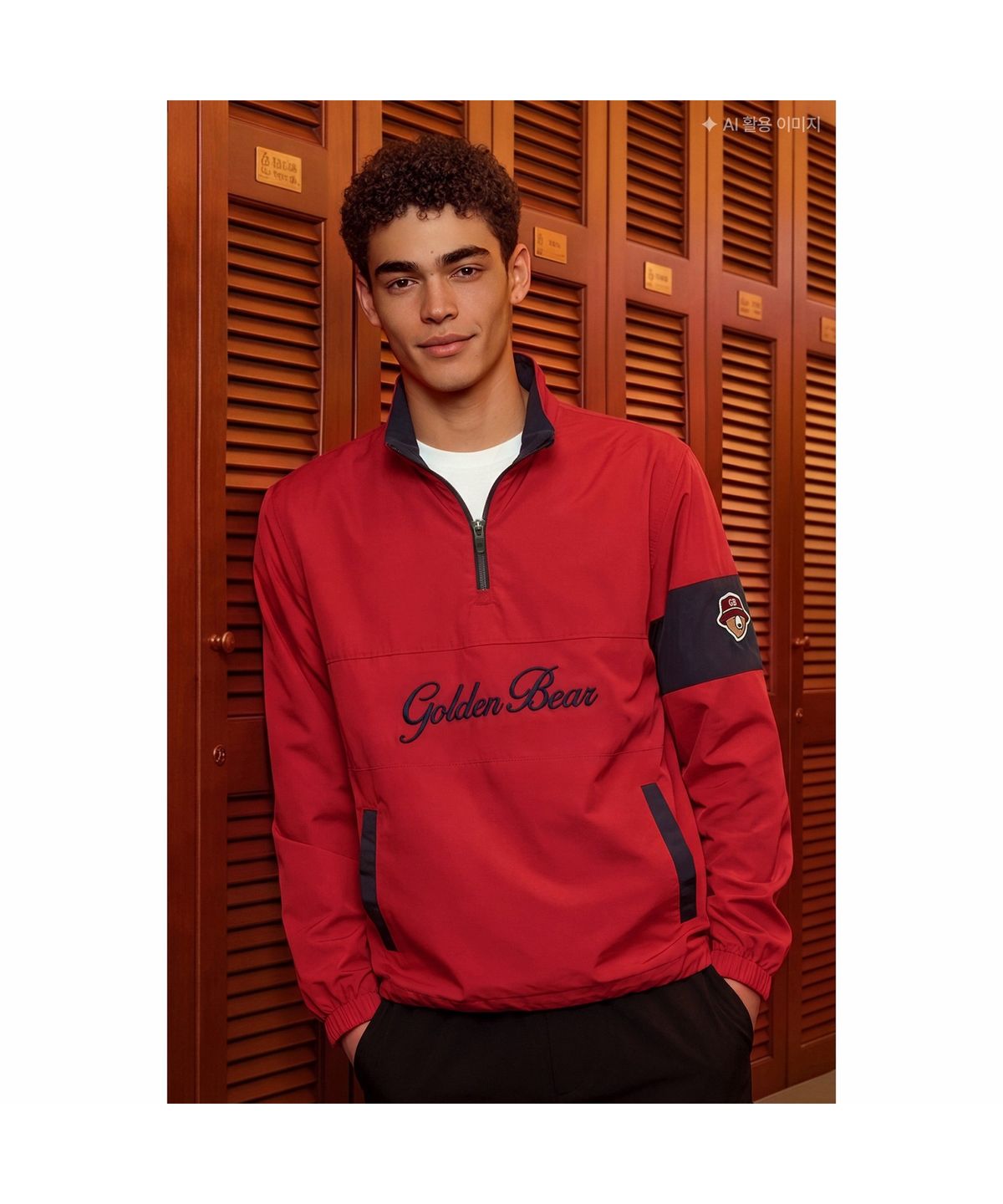 골든베어(GOLDEN BEAR) (남성) Woven Lined Half-Zip Pullover G4TAW26007REX