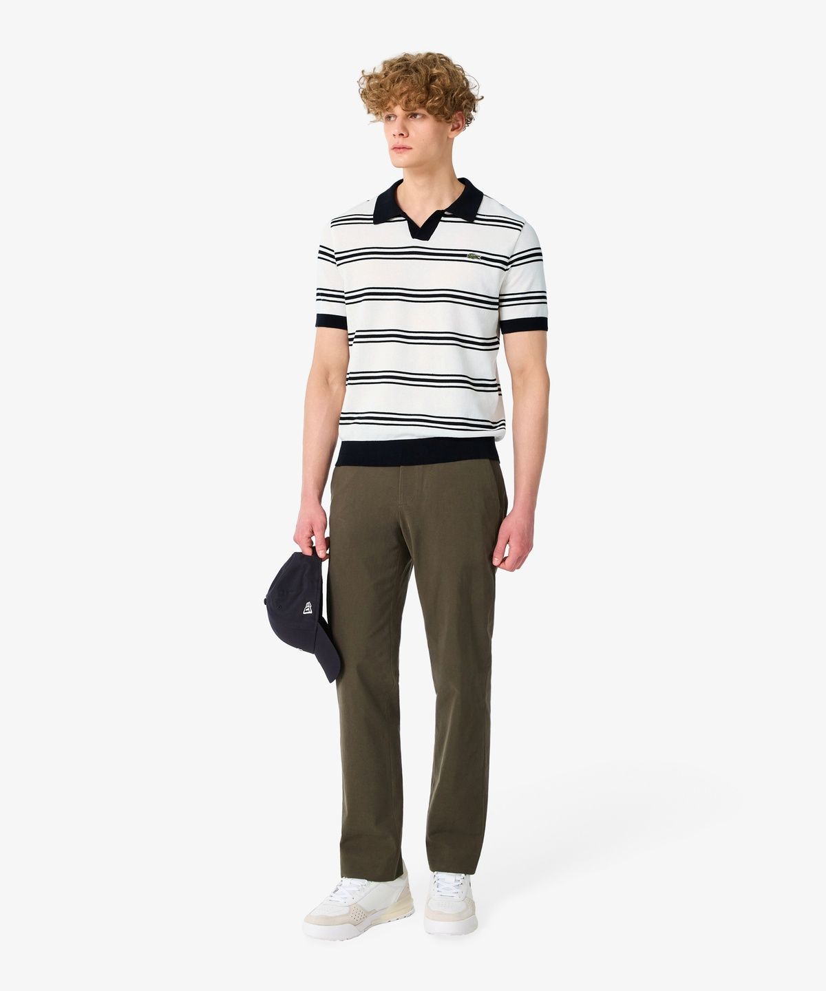 라코스테(LACOSTE) 남성 멀티 스트라이프 반팔 스웨터 폴로 셔츠 PH288E-56N 166