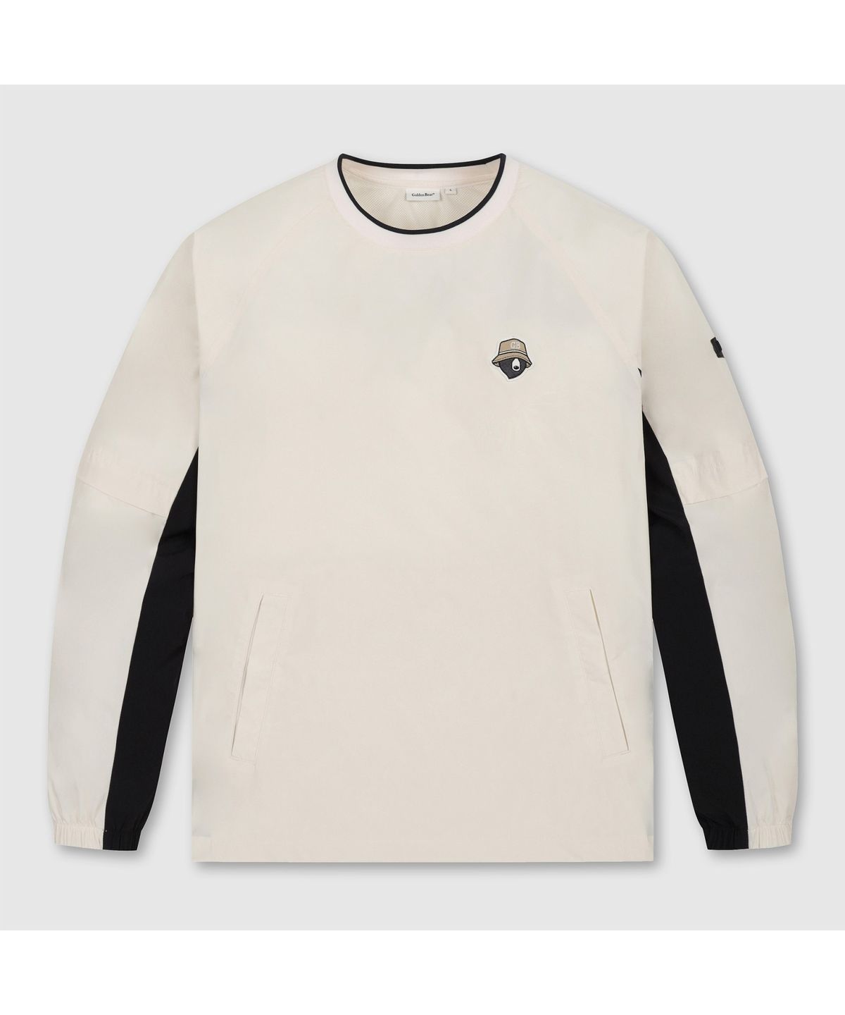 골든베어(GOLDEN BEAR) (남성) Crewneck Mesh Lined Woven Pullover G4TAW26006IVX
