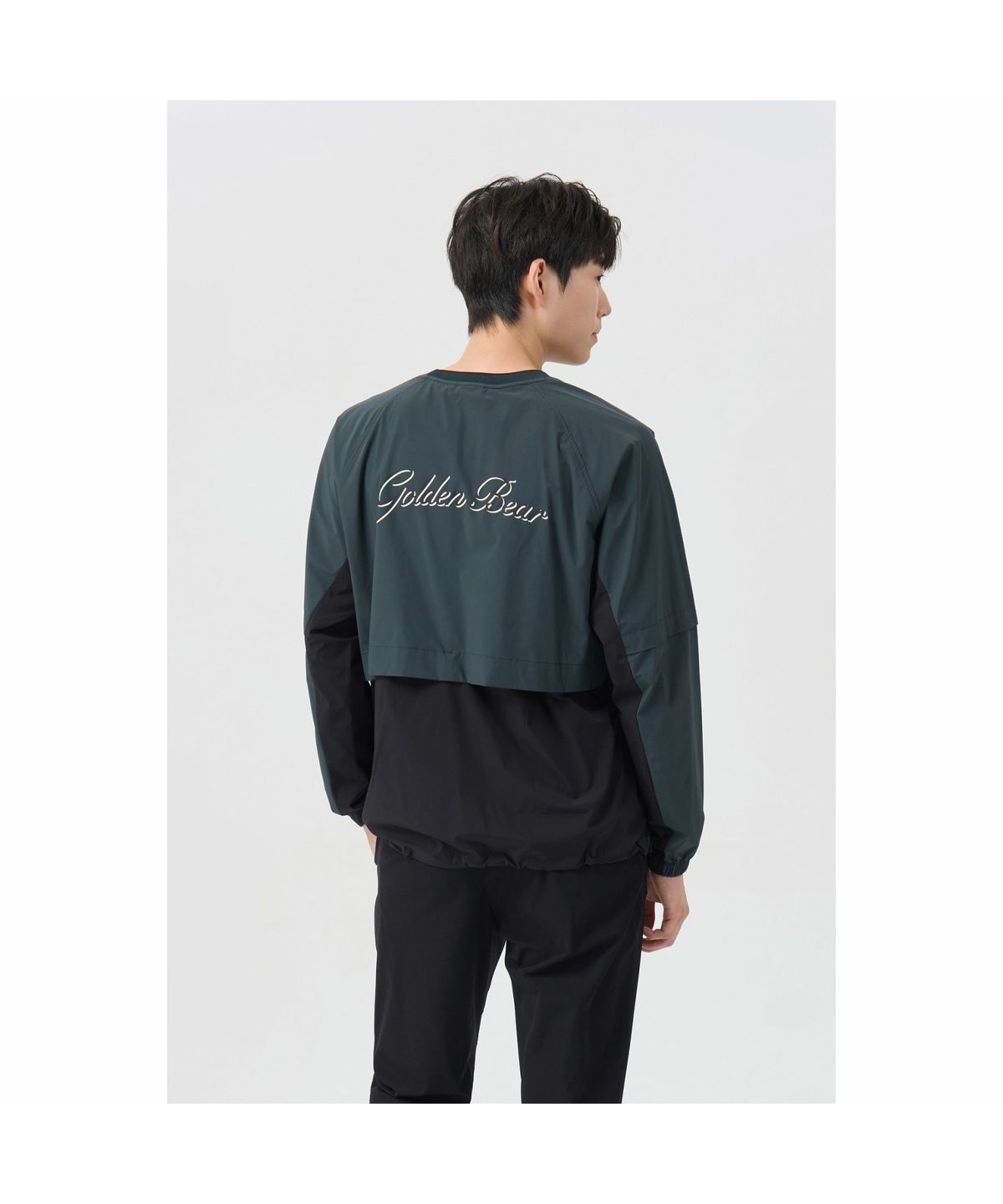 골든베어(GOLDEN BEAR) (남성) Crewneck Mesh Lined Woven Pullover G4TAW26006GRX