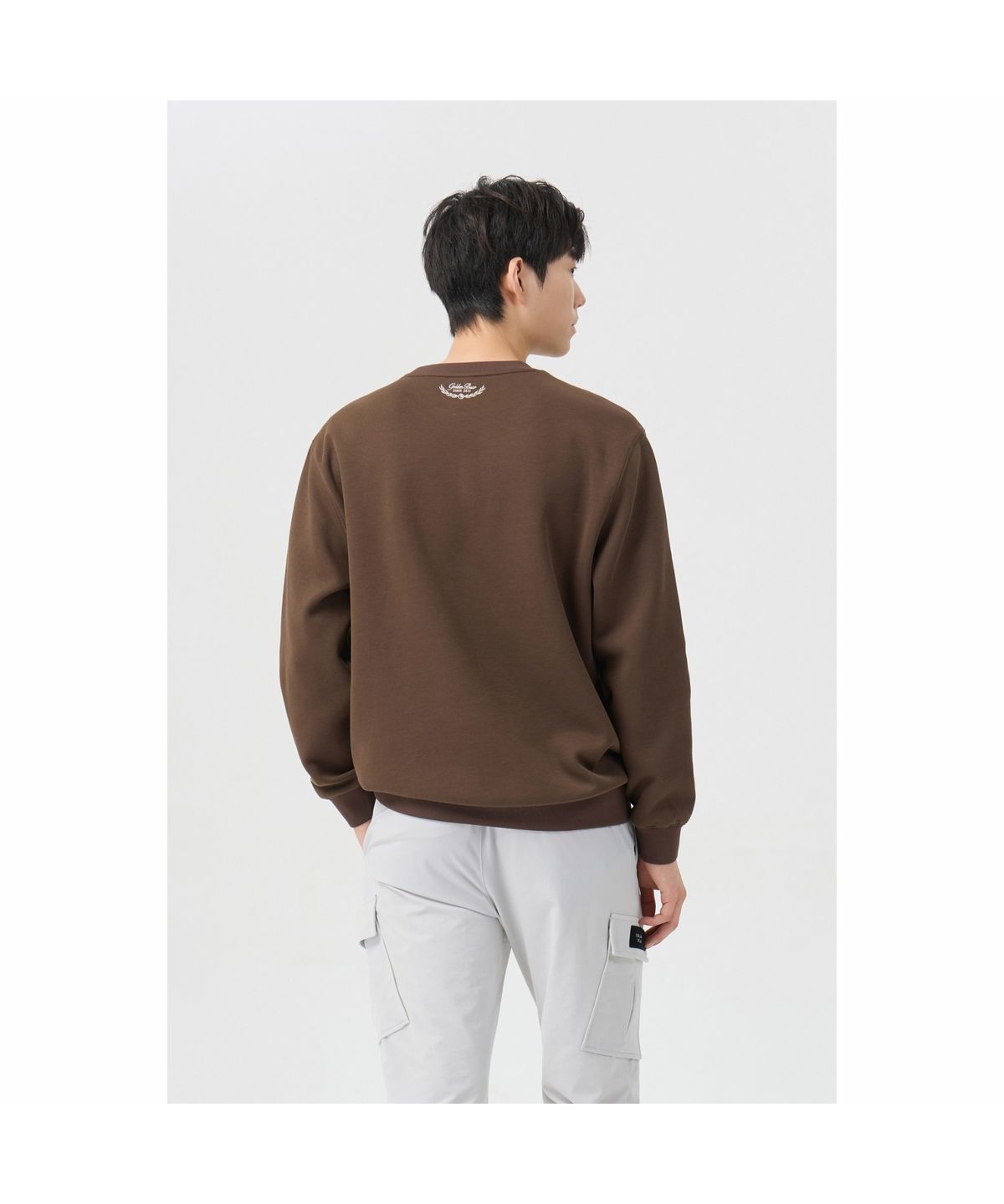골든베어(GOLDEN BEAR) (남성) Double-faced Crewneck Pullover G4TAW26004BRX