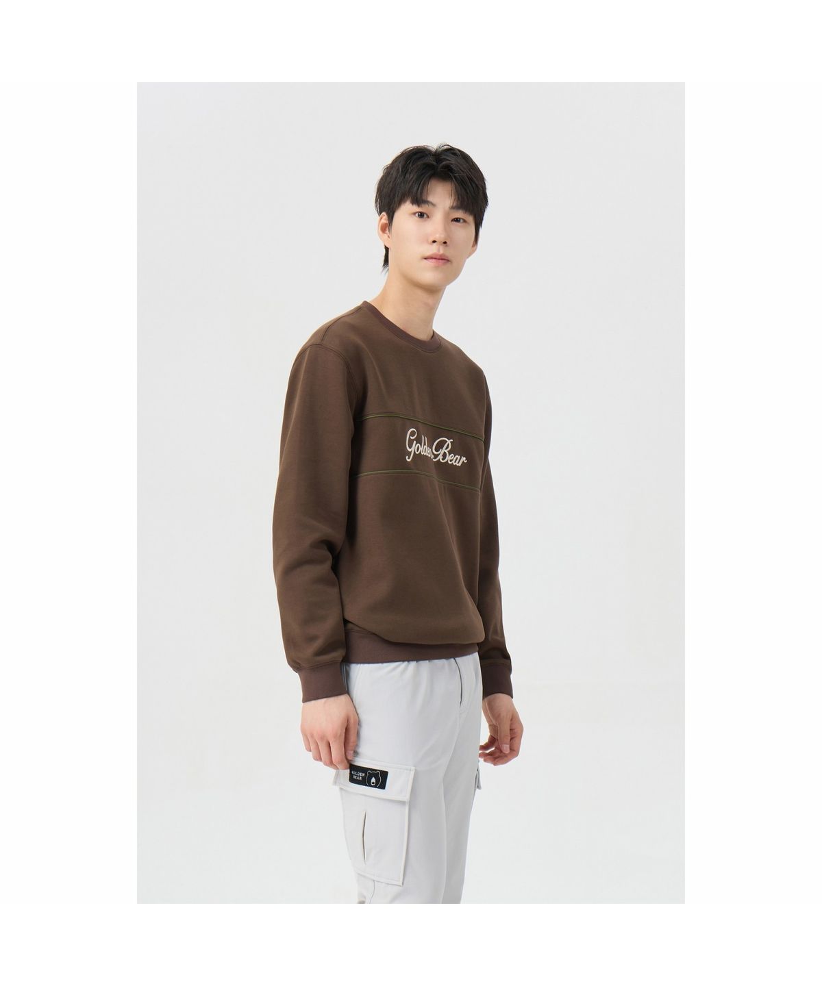 골든베어(GOLDEN BEAR) (남성) Double-faced Crewneck Pullover G4TAW26004BRX