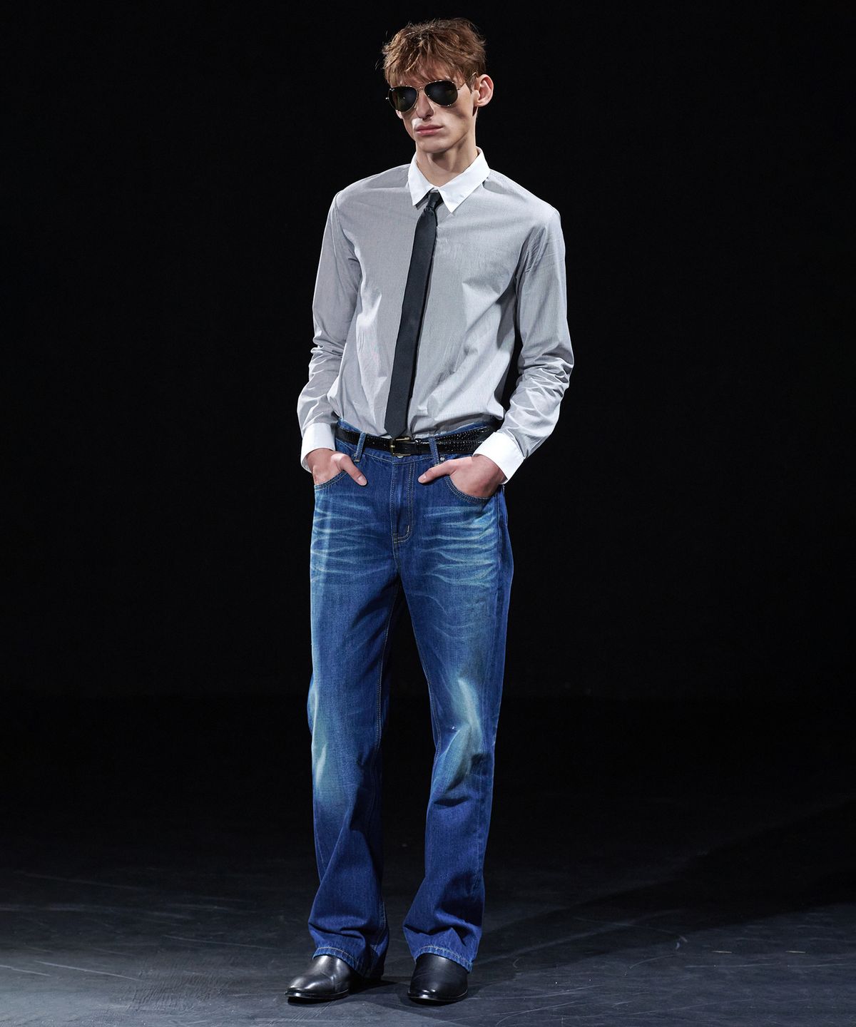 테이크이지(TAKEASY) [DMD] SHANE Straight Denim - Prussian Blue