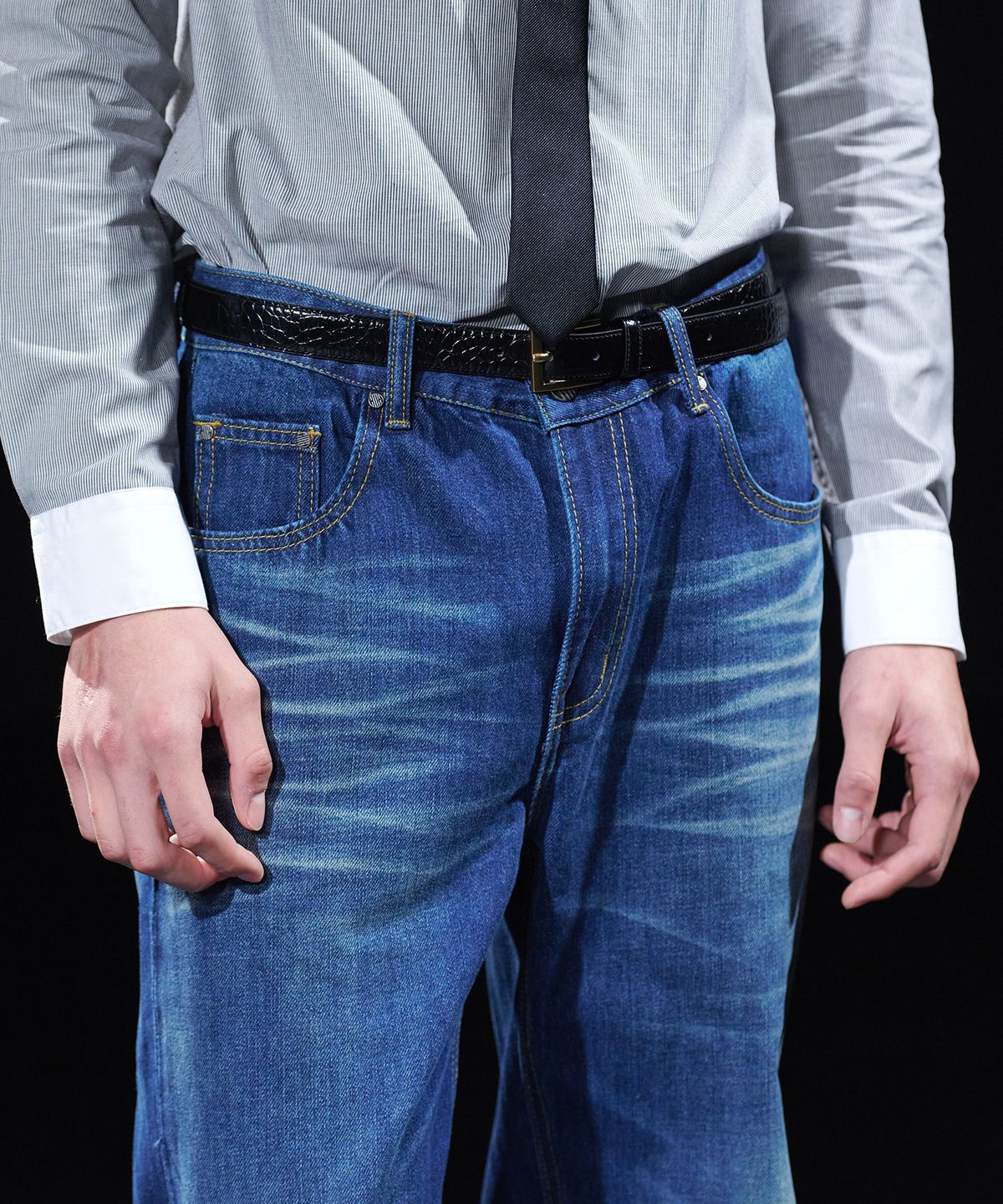 테이크이지(TAKEASY) [DMD] SHANE Straight Denim - Prussian Blue