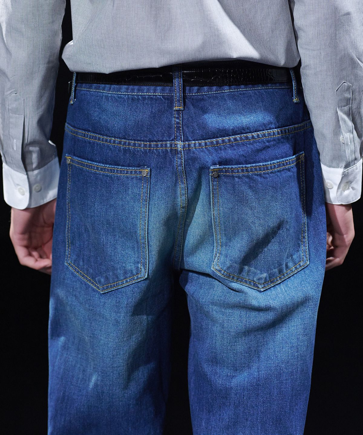 테이크이지(TAKEASY) [DMD] SHANE Straight Denim - Prussian Blue