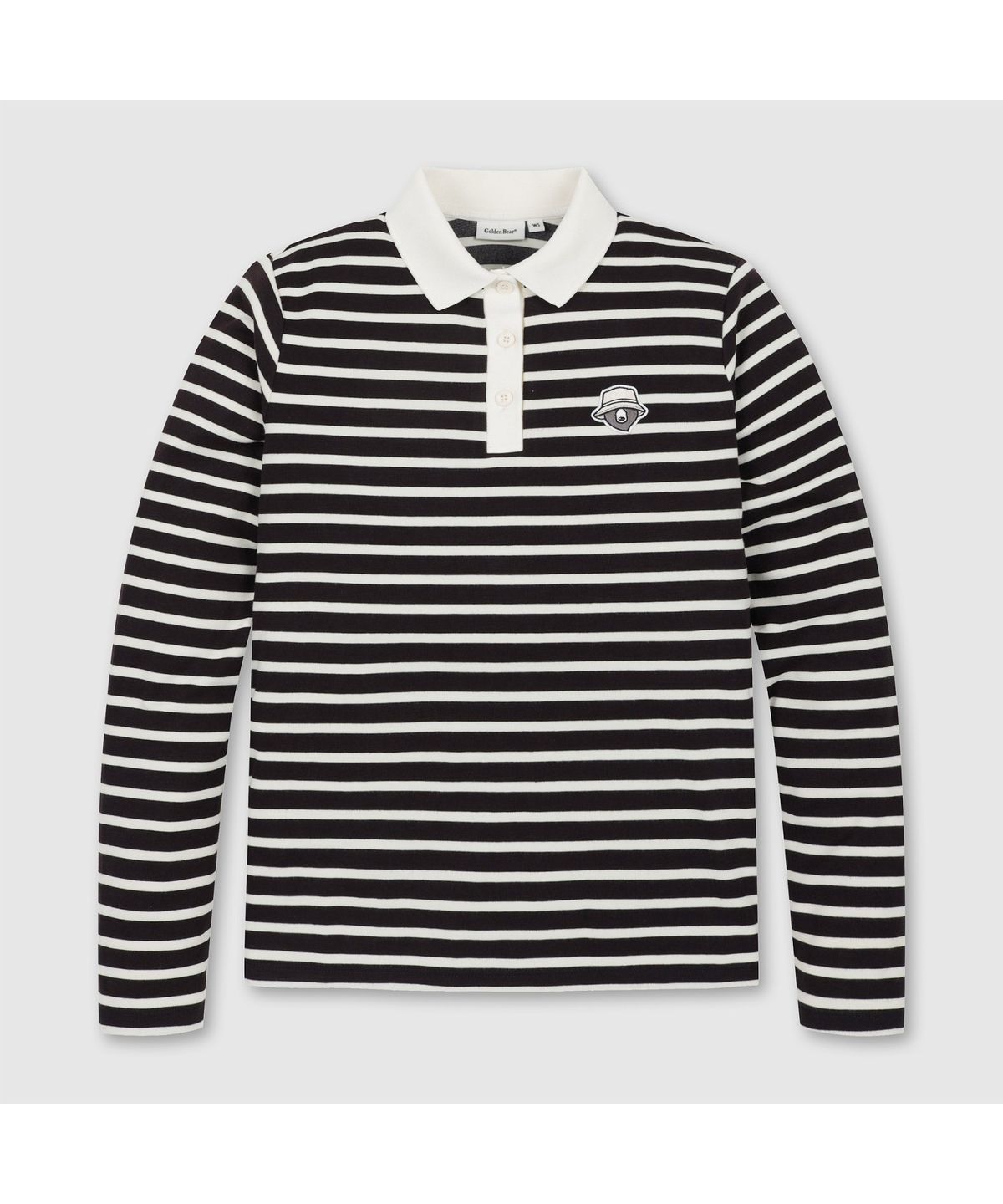 골든베어(GOLDEN BEAR) (여성) Striped Ponte Collar T-shirt G5TAW26007BKX