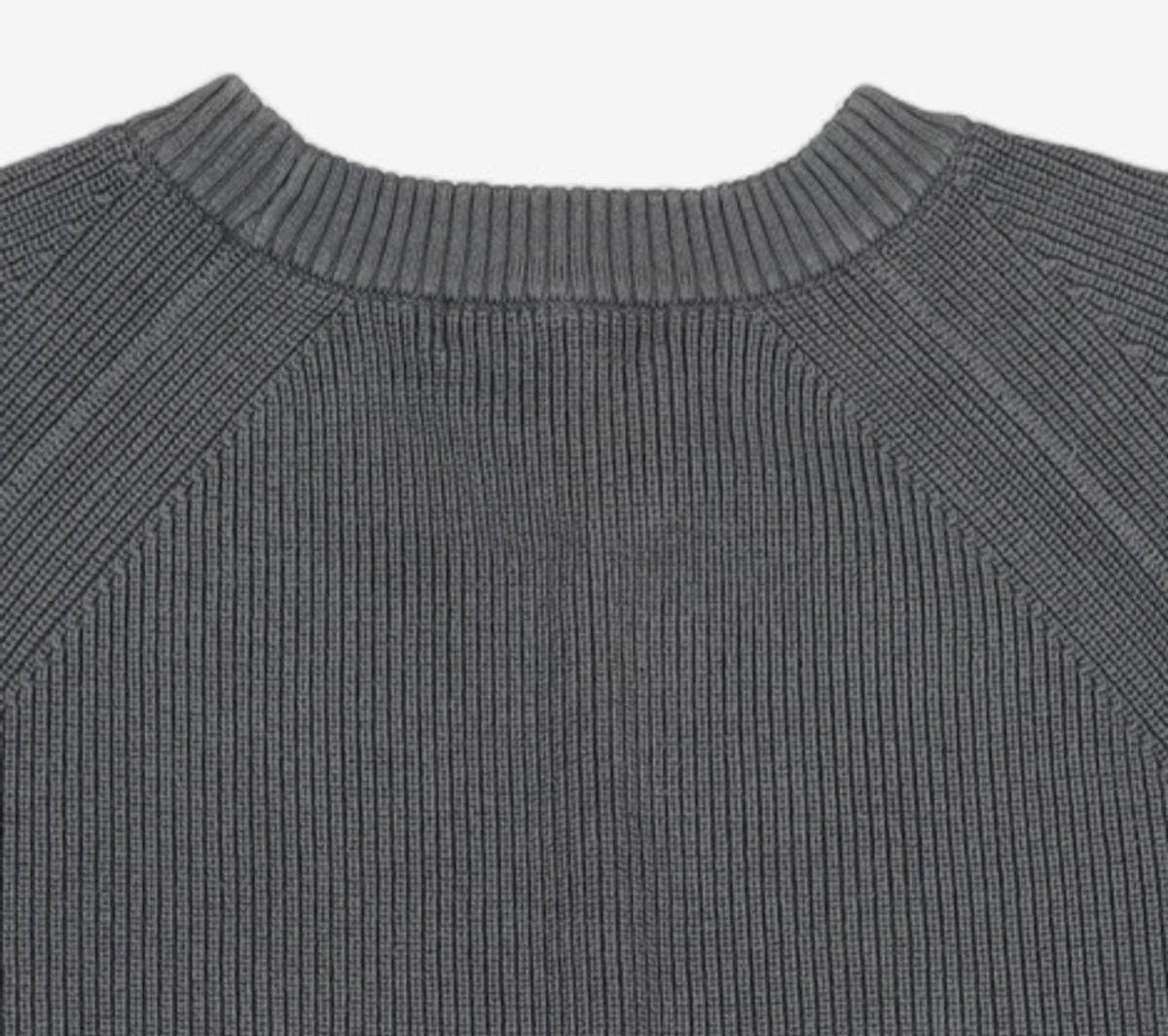 소신(SOCIN) Fine Cotton Round Rib Knit (Blue) M
