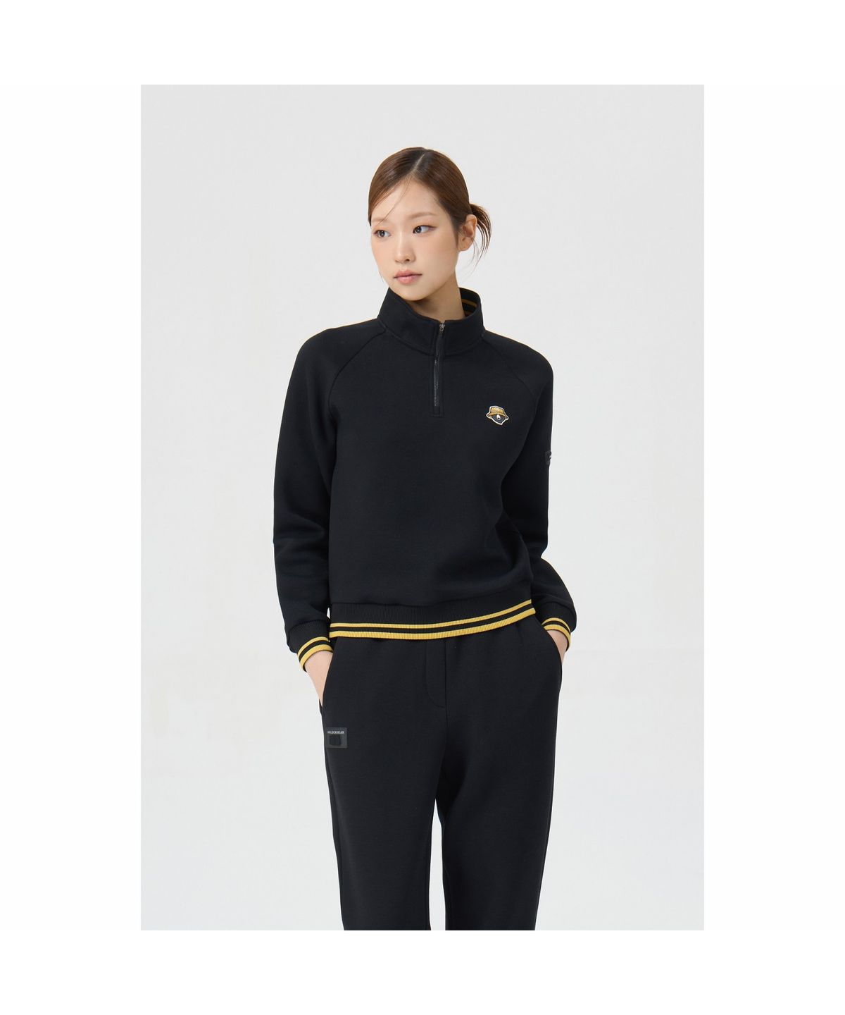 골든베어(GOLDEN BEAR) (여성) Double-Faced Half-Zip Pullover (SET UP) G5TAW26005BKX