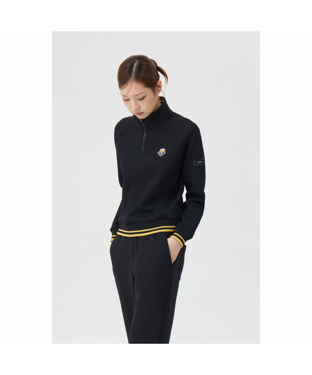 골든베어(GOLDEN BEAR) (여성) Double-Faced Half-Zip Pullover (SET UP) G5TAW26005BKX
