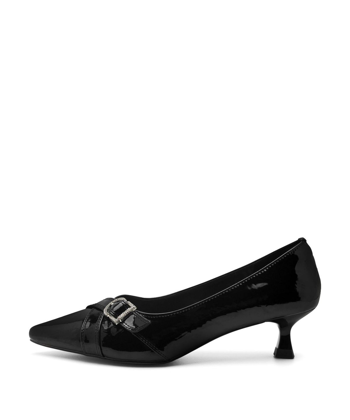 스퍼(SPUR) Rossan v-cut belted pumps 소가죽 포인티드토 에나멜 펌프스 힐 5.5cm -WA9014 (2color)